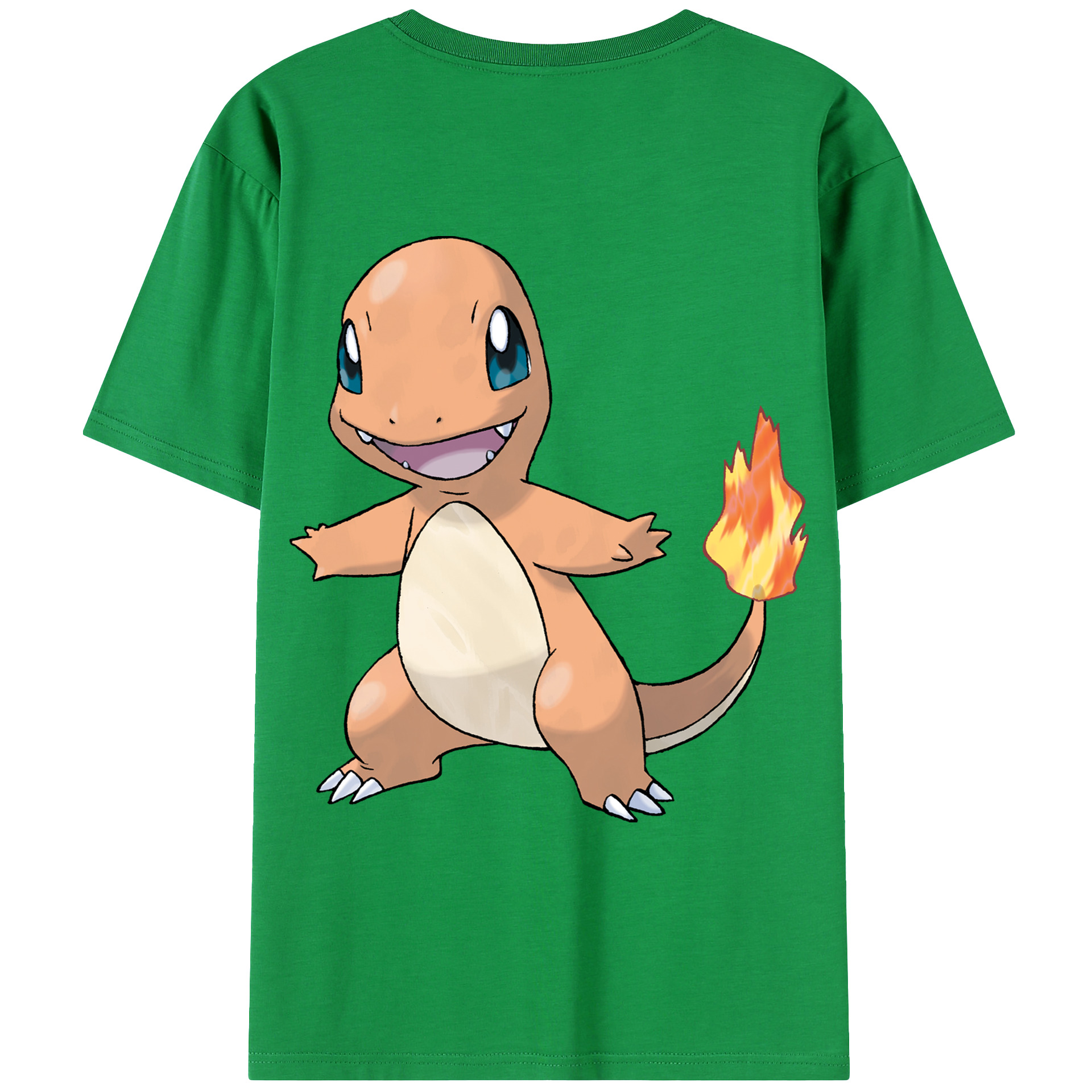 （画像用） ポケットモンスター Pokémon 綿100％ メンズ半袖Tシャツ（バックプリント） 通気性