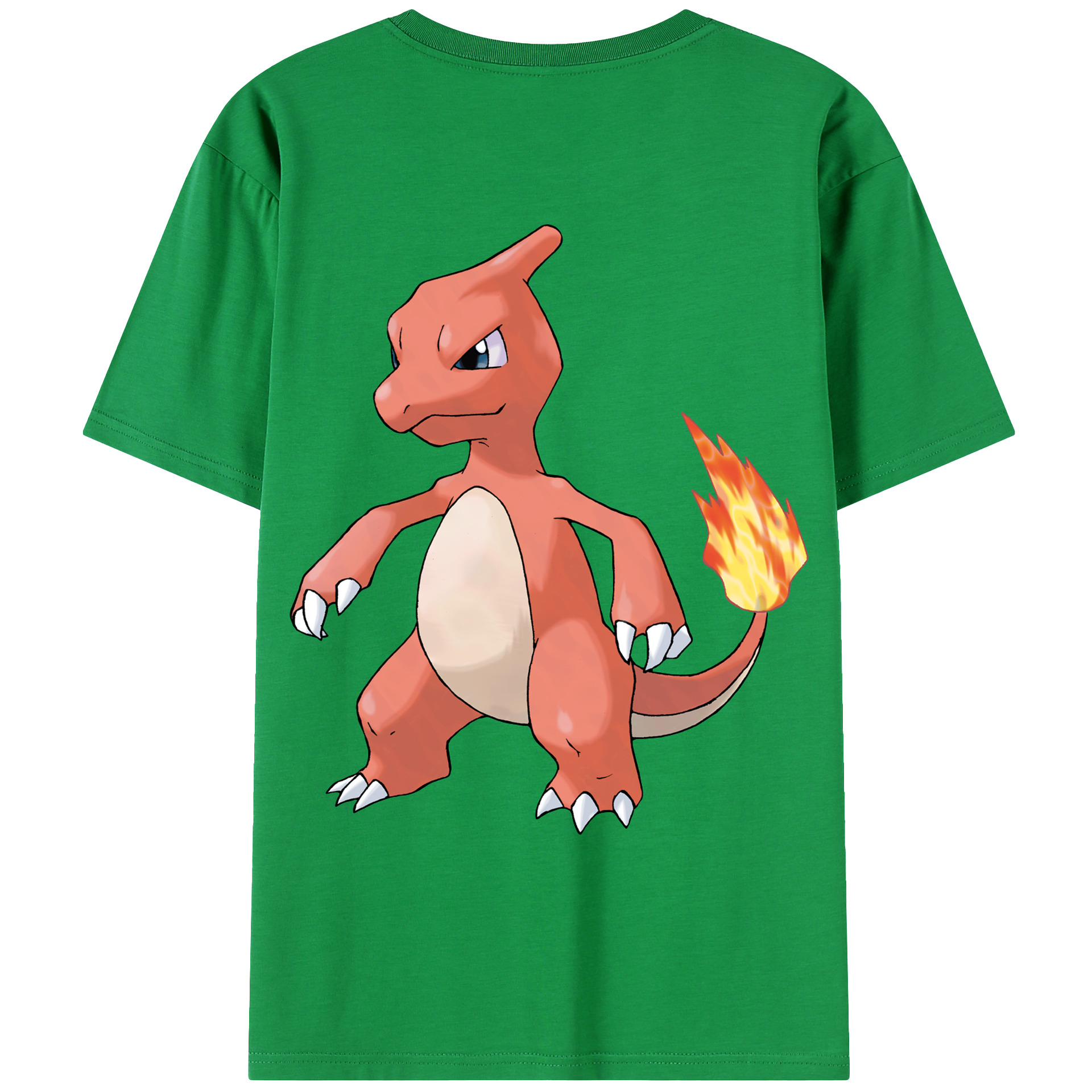 （画像用） ポケットモンスター Pokémon 綿100％ メンズ半袖Tシャツ（バックプリント） 通気性