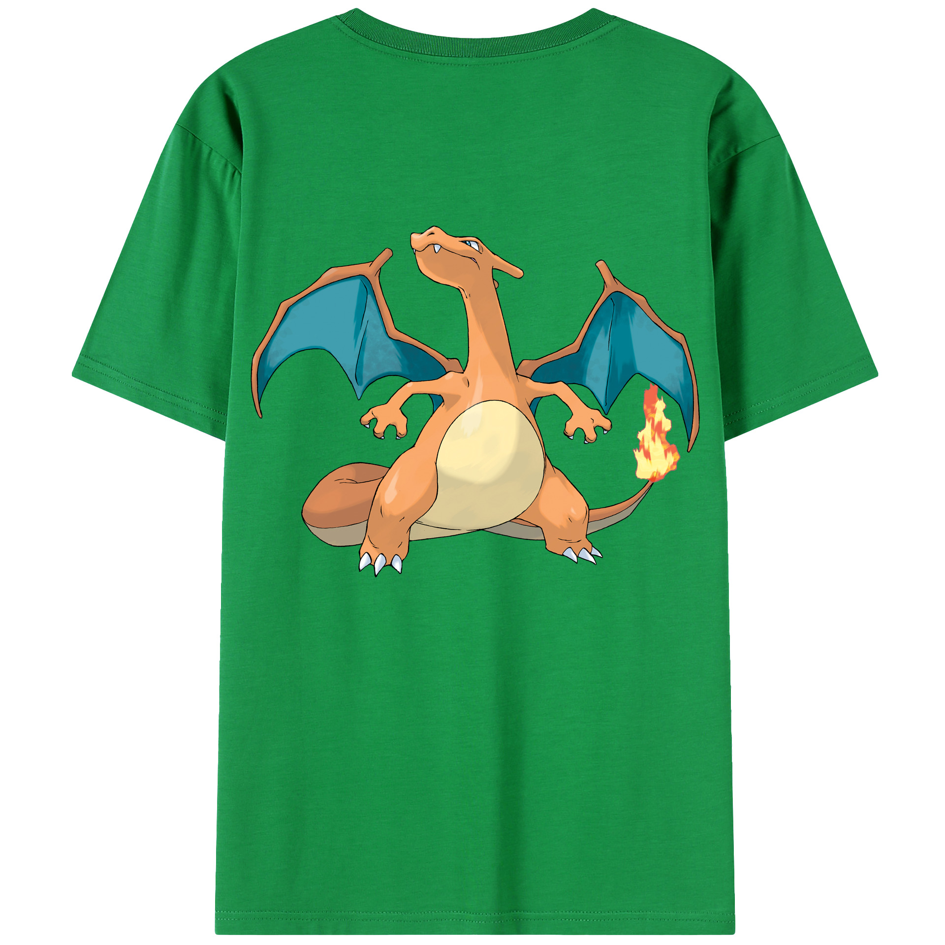 （画像用） ポケットモンスター Pokémon 綿100％ メンズ半袖Tシャツ（バックプリント） 通気性