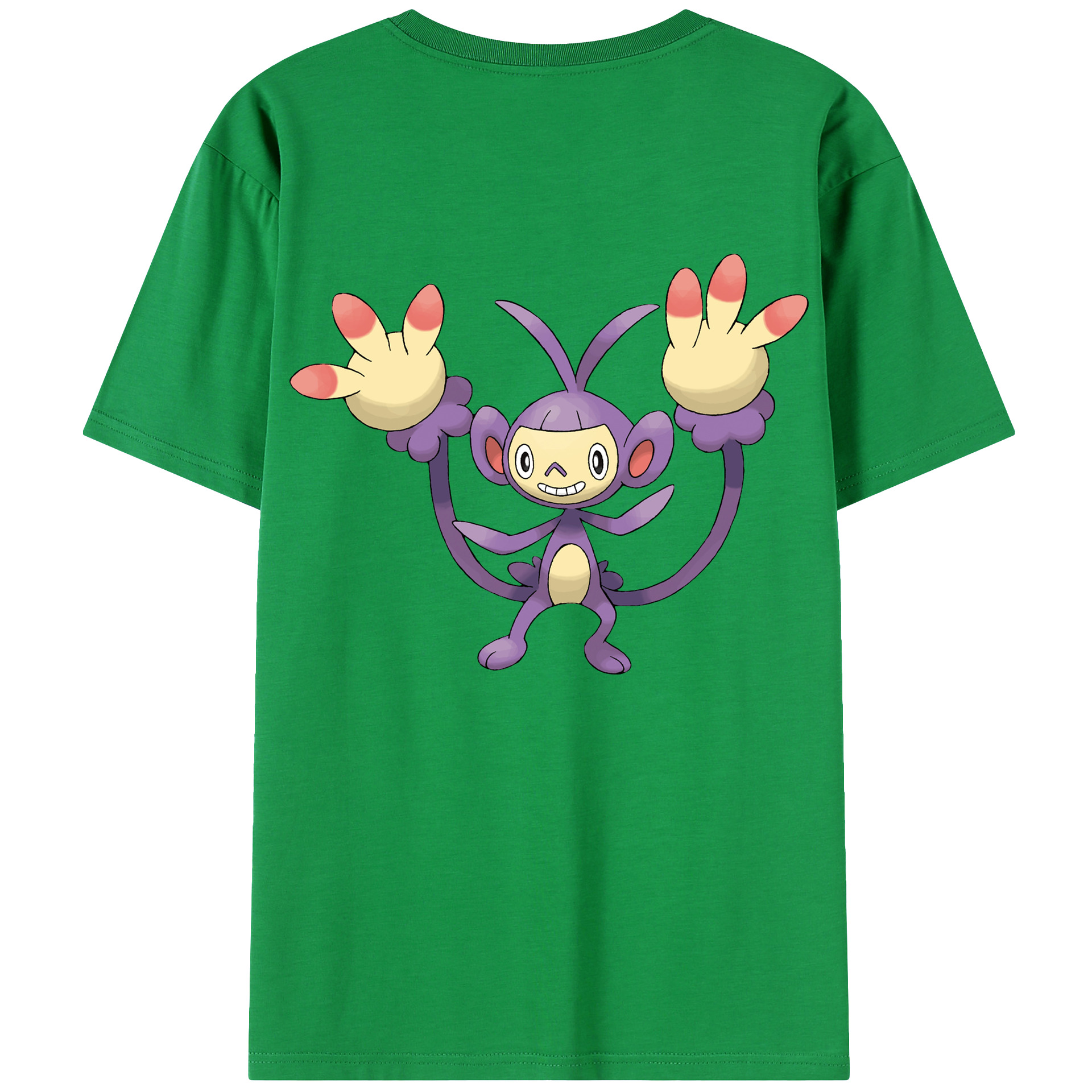 （画像用） ポケットモンスター Pokémon 綿100％ メンズ半袖Tシャツ（バックプリント） 通気性