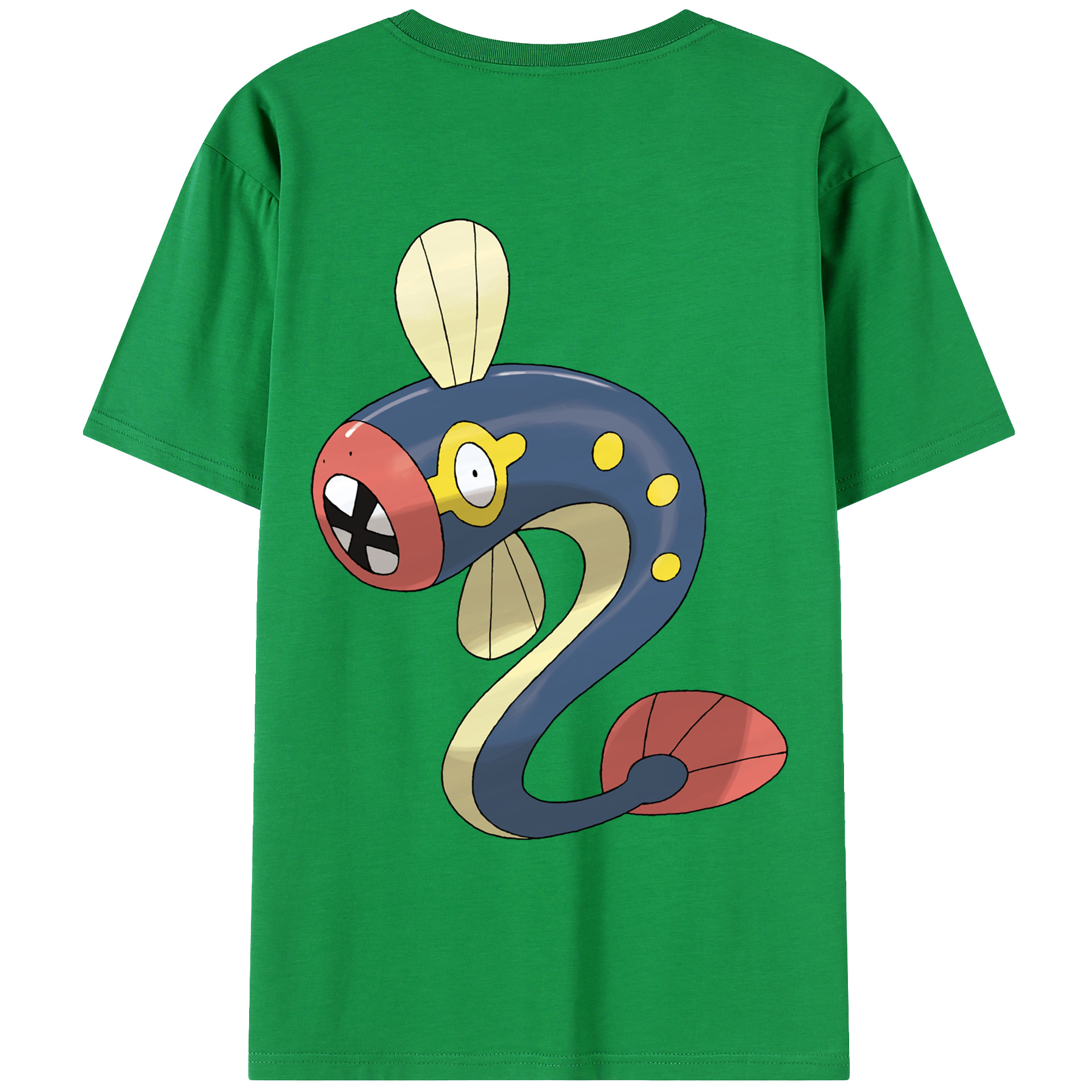 （画像用） ポケットモンスター Pokémon 綿100％ メンズ半袖Tシャツ（バックプリント） 通気性