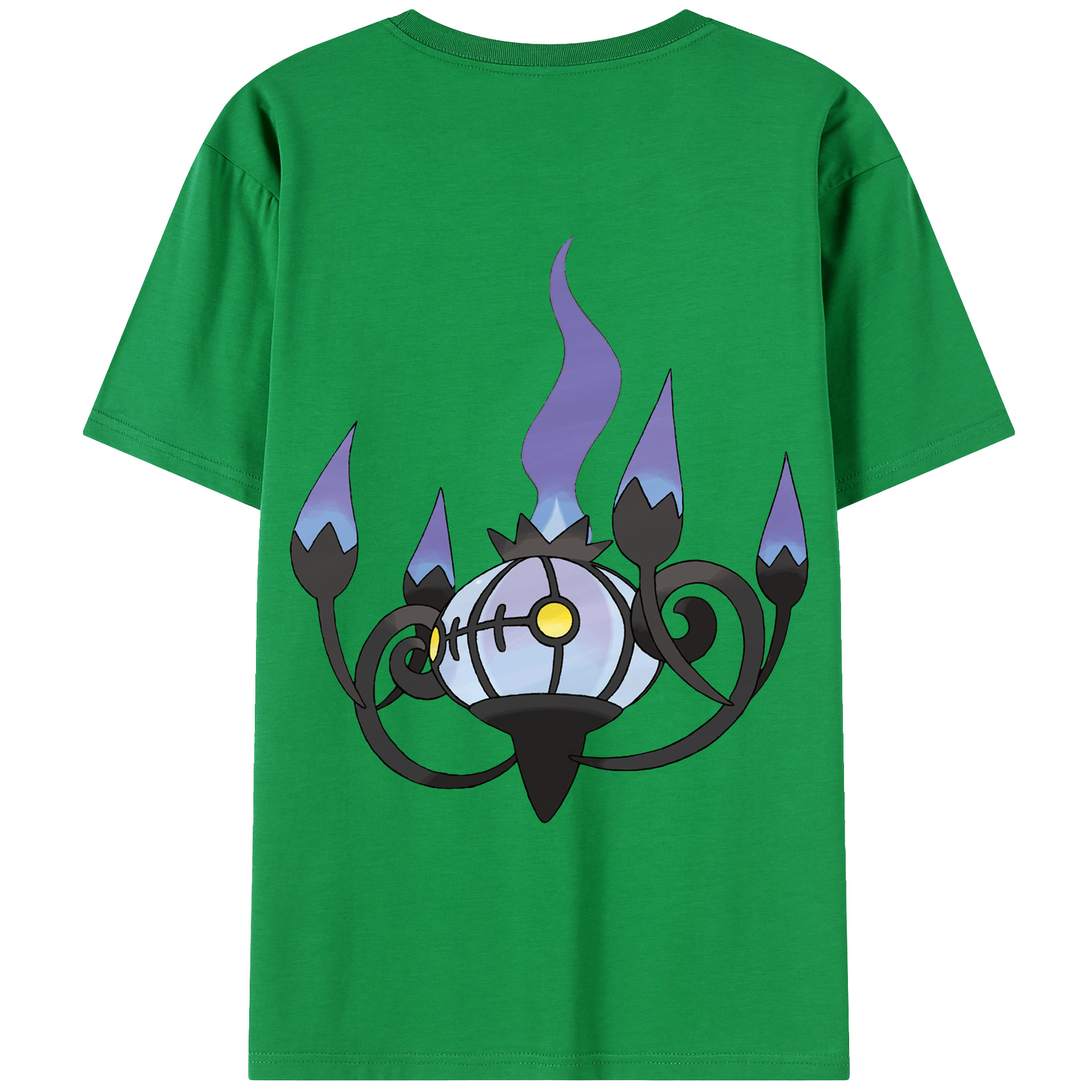 （画像用） ポケットモンスター Pokémon 綿100％ メンズ半袖Tシャツ（バックプリント） 通気性