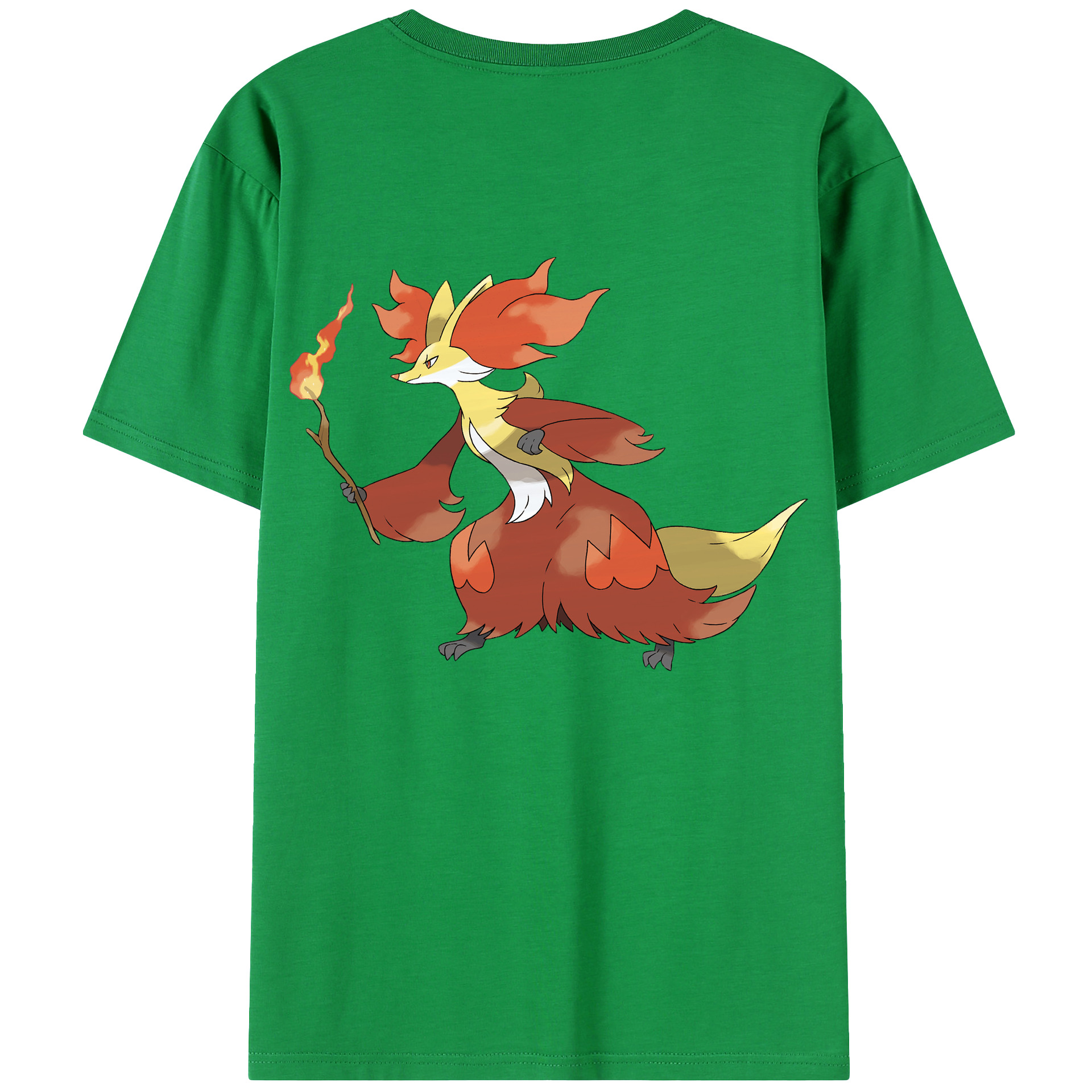 （画像用） ポケットモンスター Pokémon 綿100％ メンズ半袖Tシャツ（バックプリント） 通気性