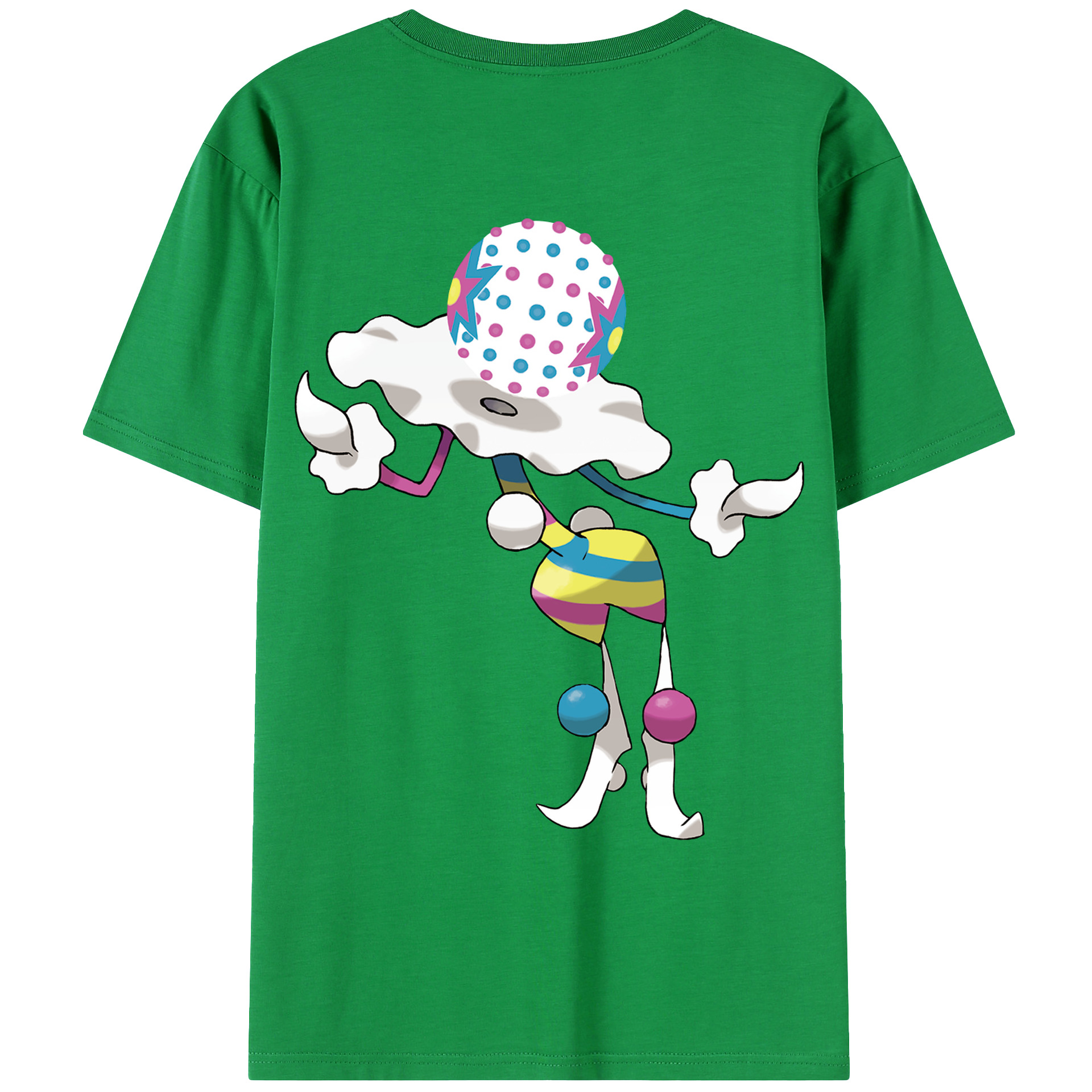 （画像用） ポケットモンスター Pokémon 綿100％ メンズ半袖Tシャツ（バックプリント） 通気性