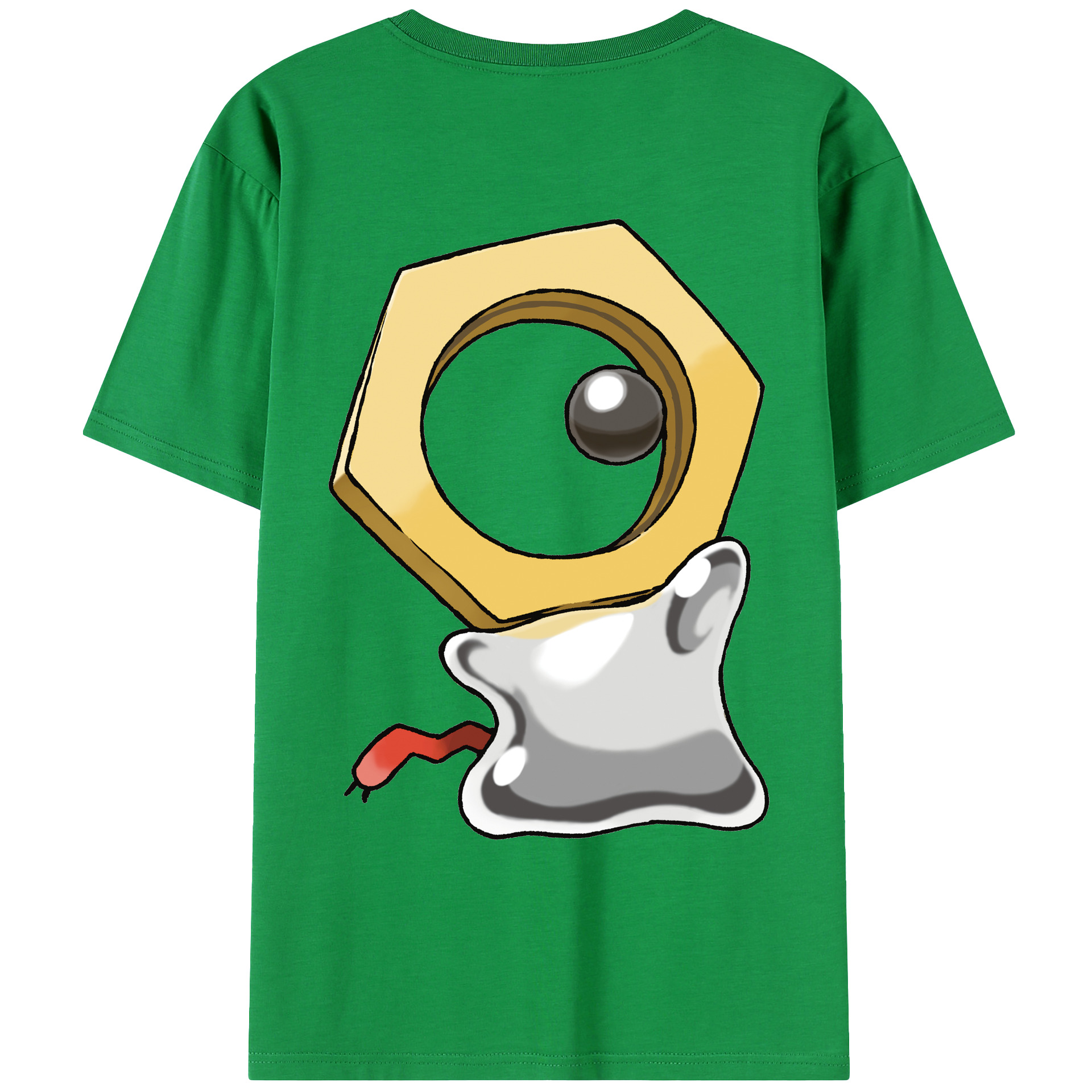 （画像用） ポケットモンスター Pokémon 綿100％ メンズ半袖Tシャツ（バックプリント） 通気性