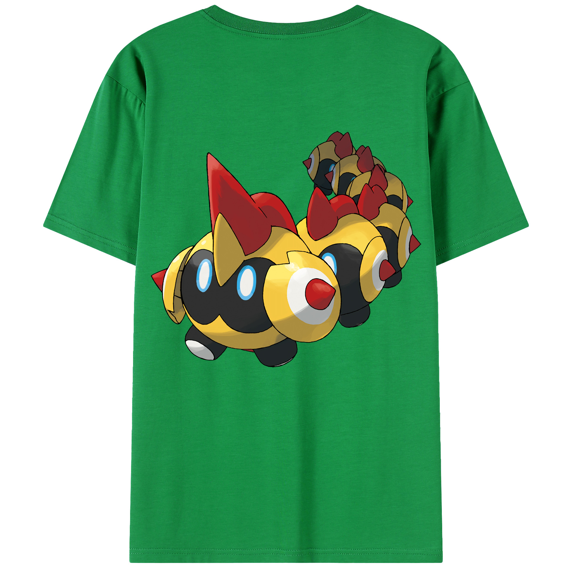 （画像用） ポケットモンスター Pokémon 綿100％ メンズ半袖Tシャツ（バックプリント） 通気性