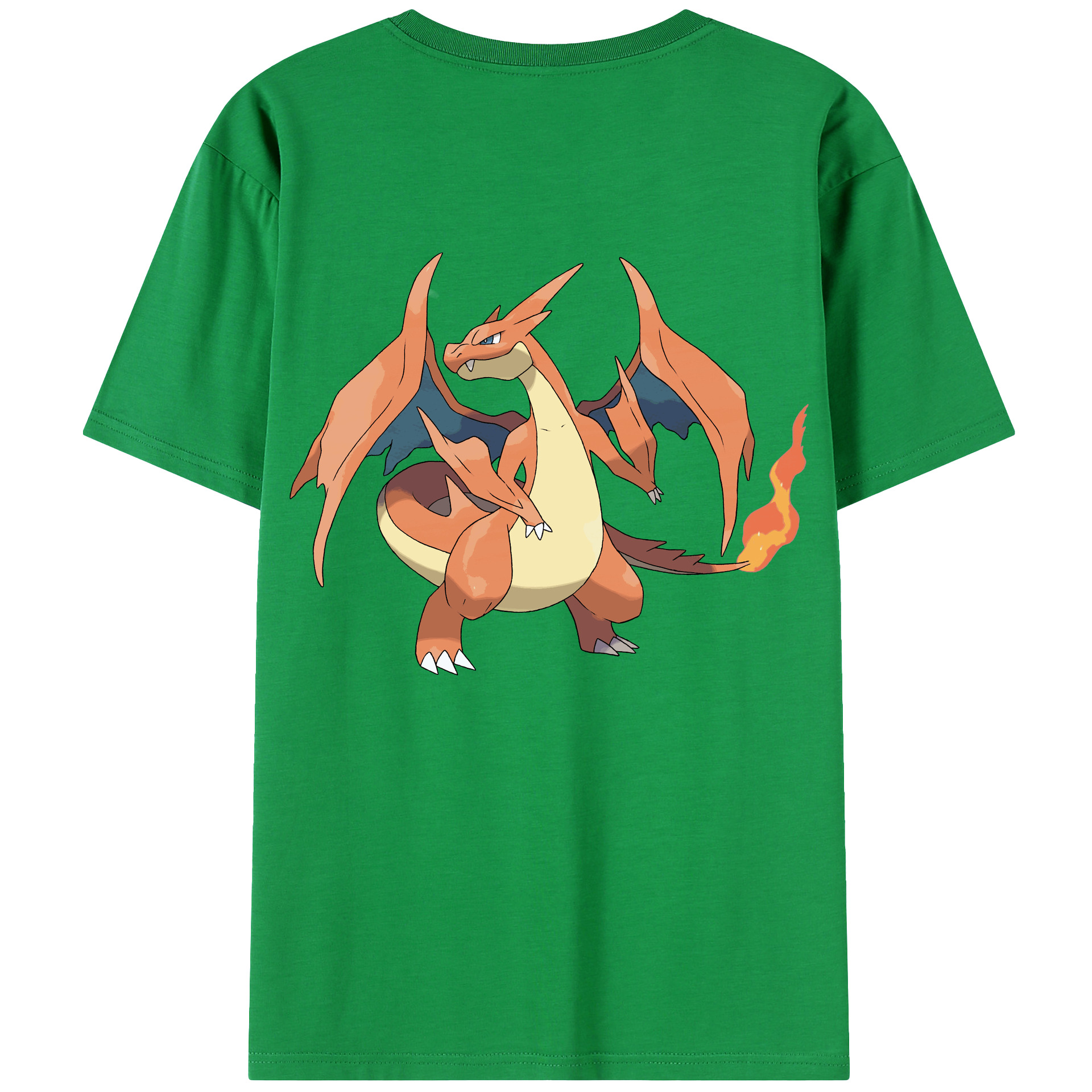 （画像用） ポケットモンスター Pokémon 綿100％ メンズ半袖Tシャツ（バックプリント） 通気性