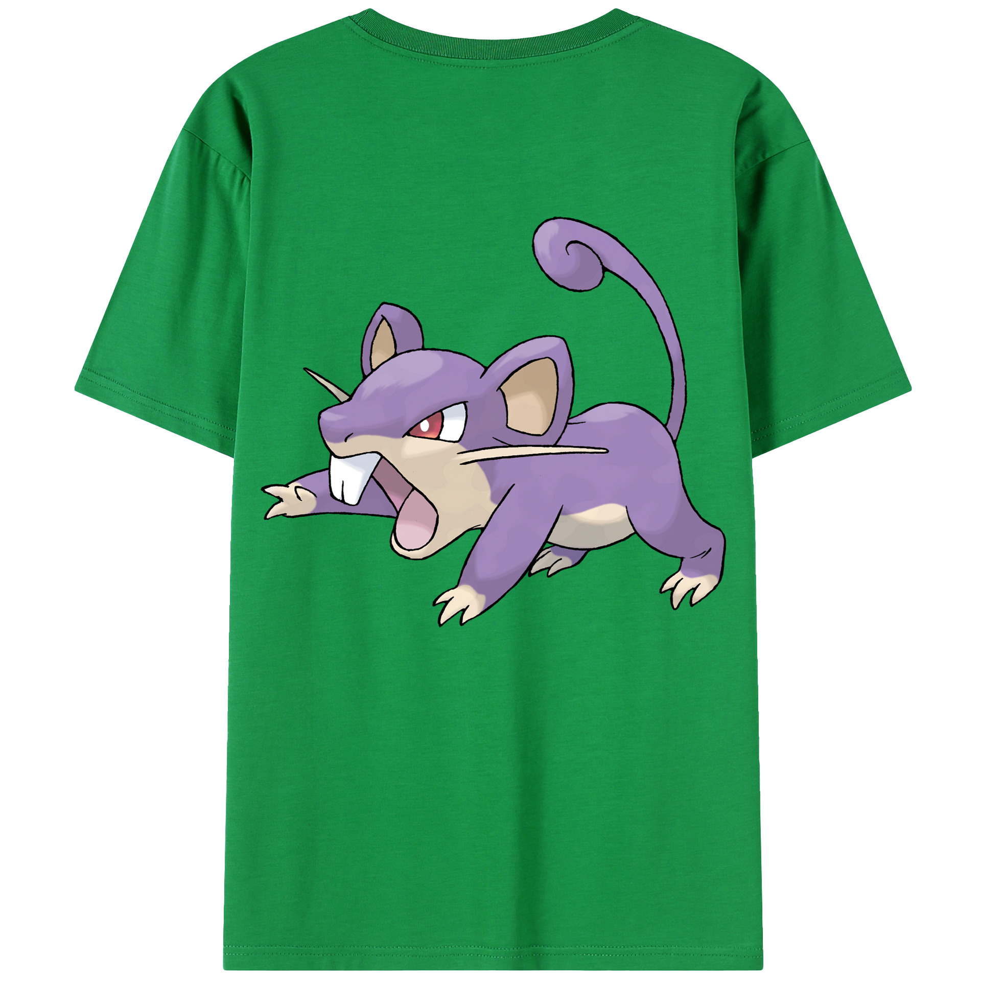 （画像用） ポケットモンスター Pokémon 綿100％ メンズ半袖Tシャツ（バックプリント） 通気性