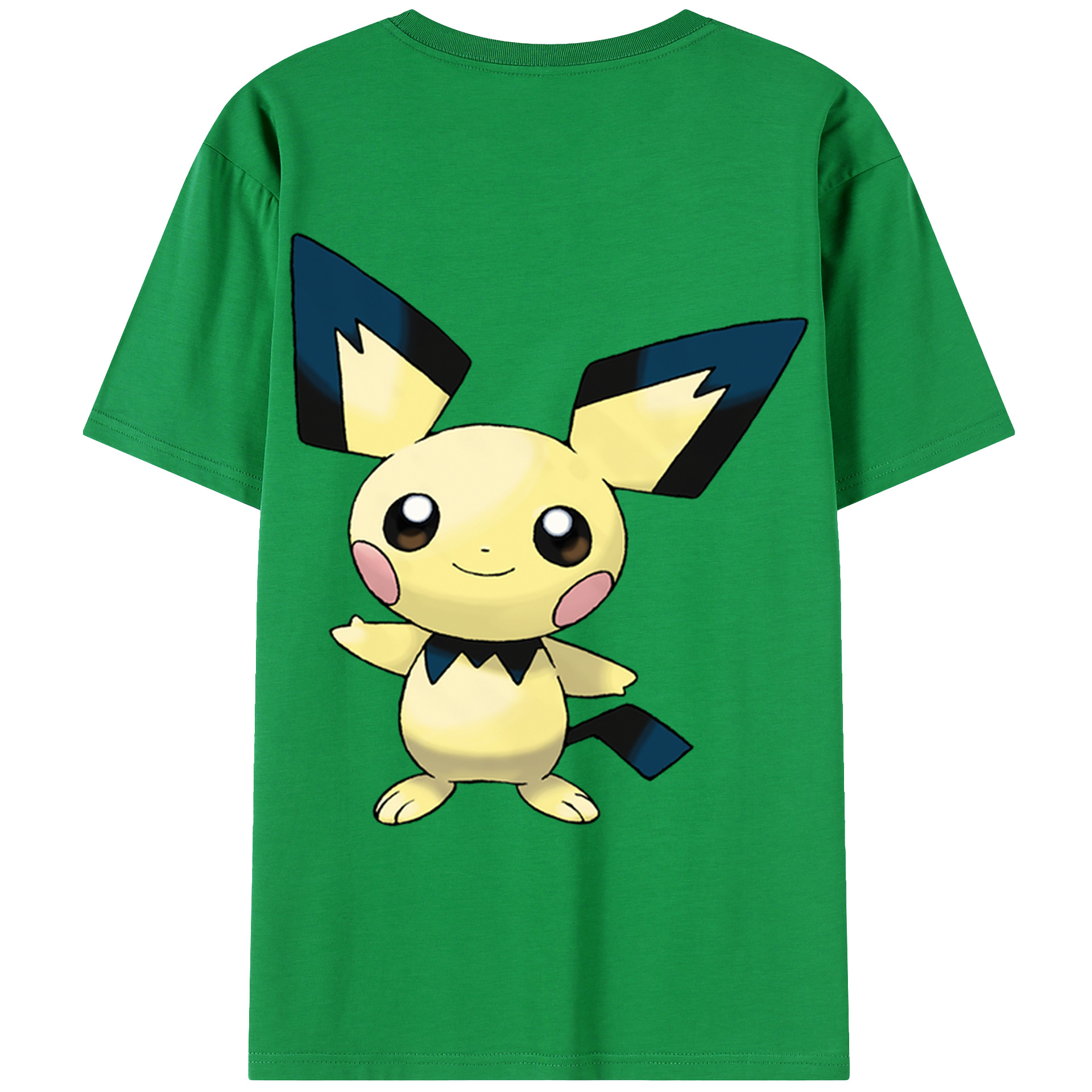 （画像用） ポケットモンスター Pokémon 綿100％ メンズ半袖Tシャツ（バックプリント） 通気性