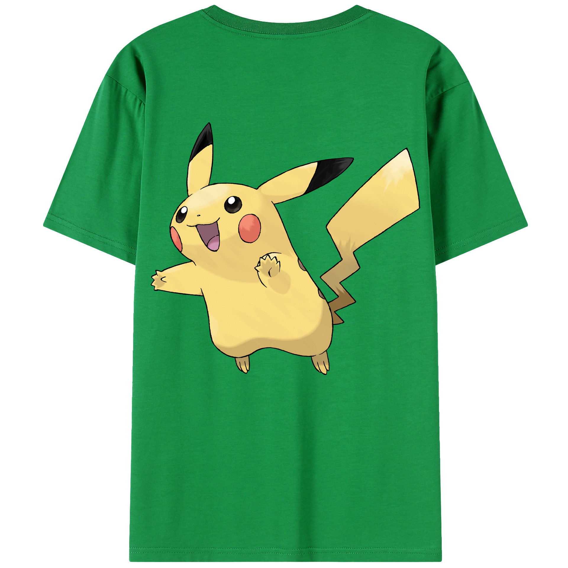 （画像用） ポケットモンスター Pokémon 綿100％ メンズ半袖Tシャツ（バックプリント） 通気性