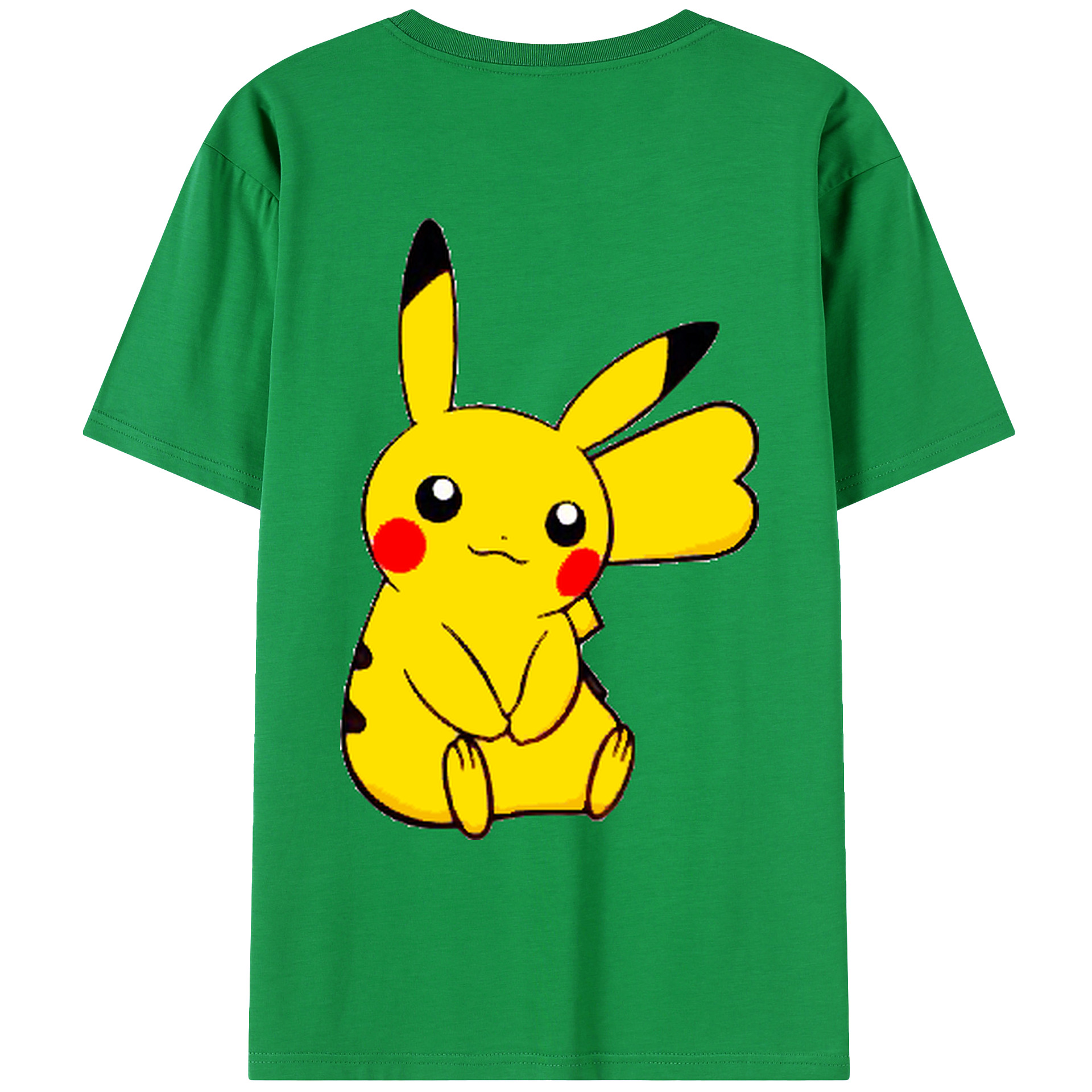 （画像用） ポケットモンスター Pokémon 綿100％ メンズ半袖Tシャツ（バックプリント） 通気性