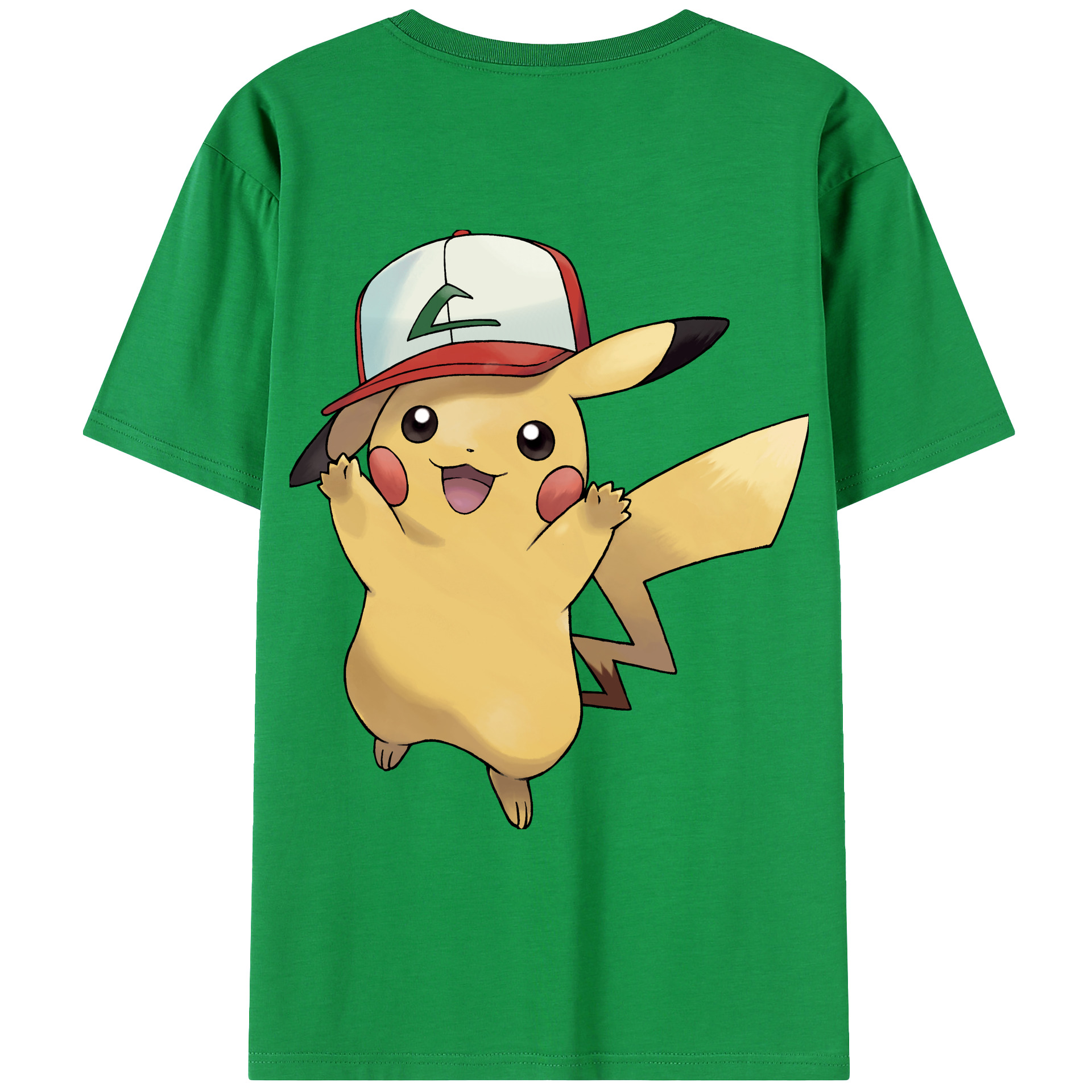 （画像用） ポケットモンスター Pokémon 綿100％ メンズ半袖Tシャツ（バックプリント） 通気性