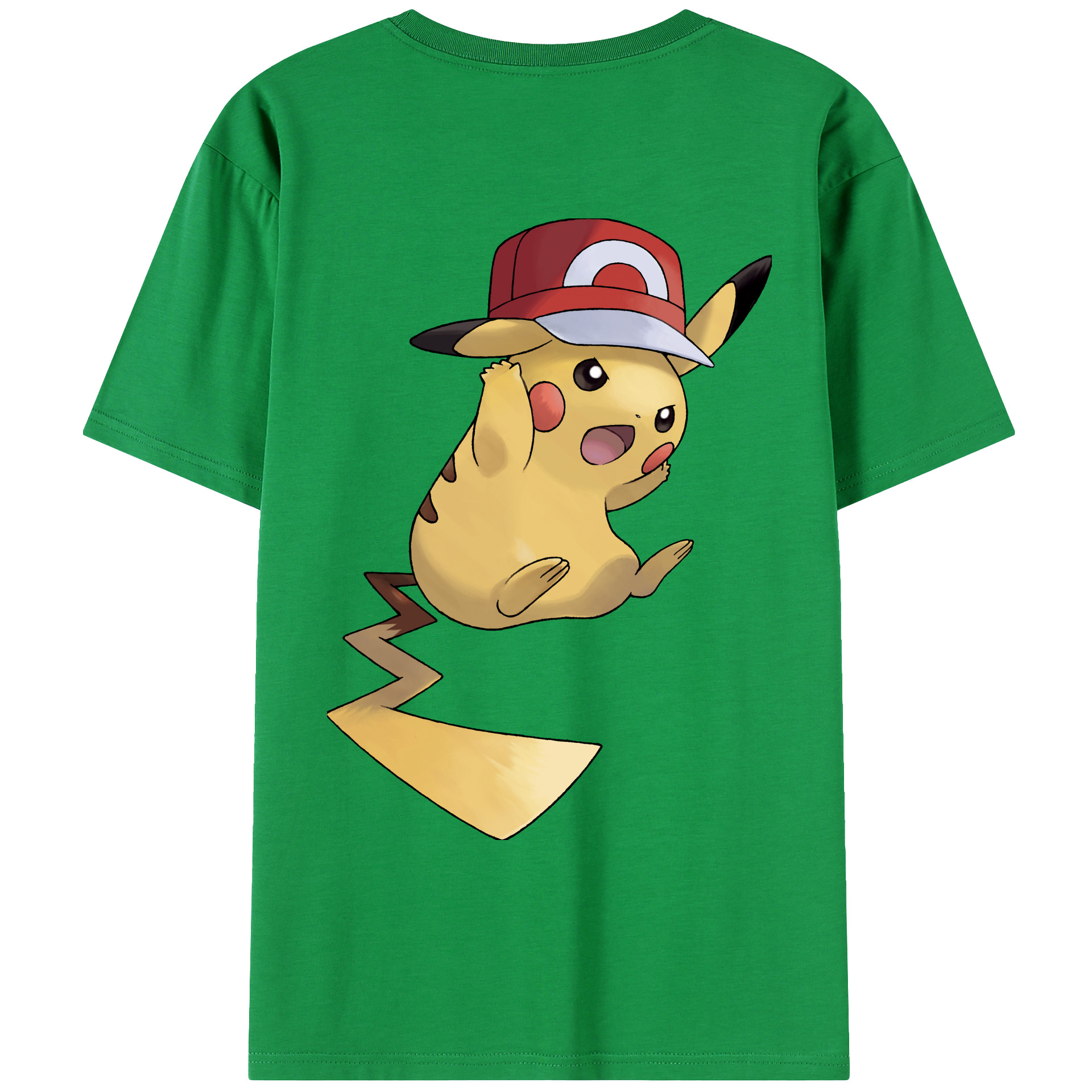 （画像用） ポケットモンスター Pokémon 綿100％ メンズ半袖Tシャツ（バックプリント） 通気性