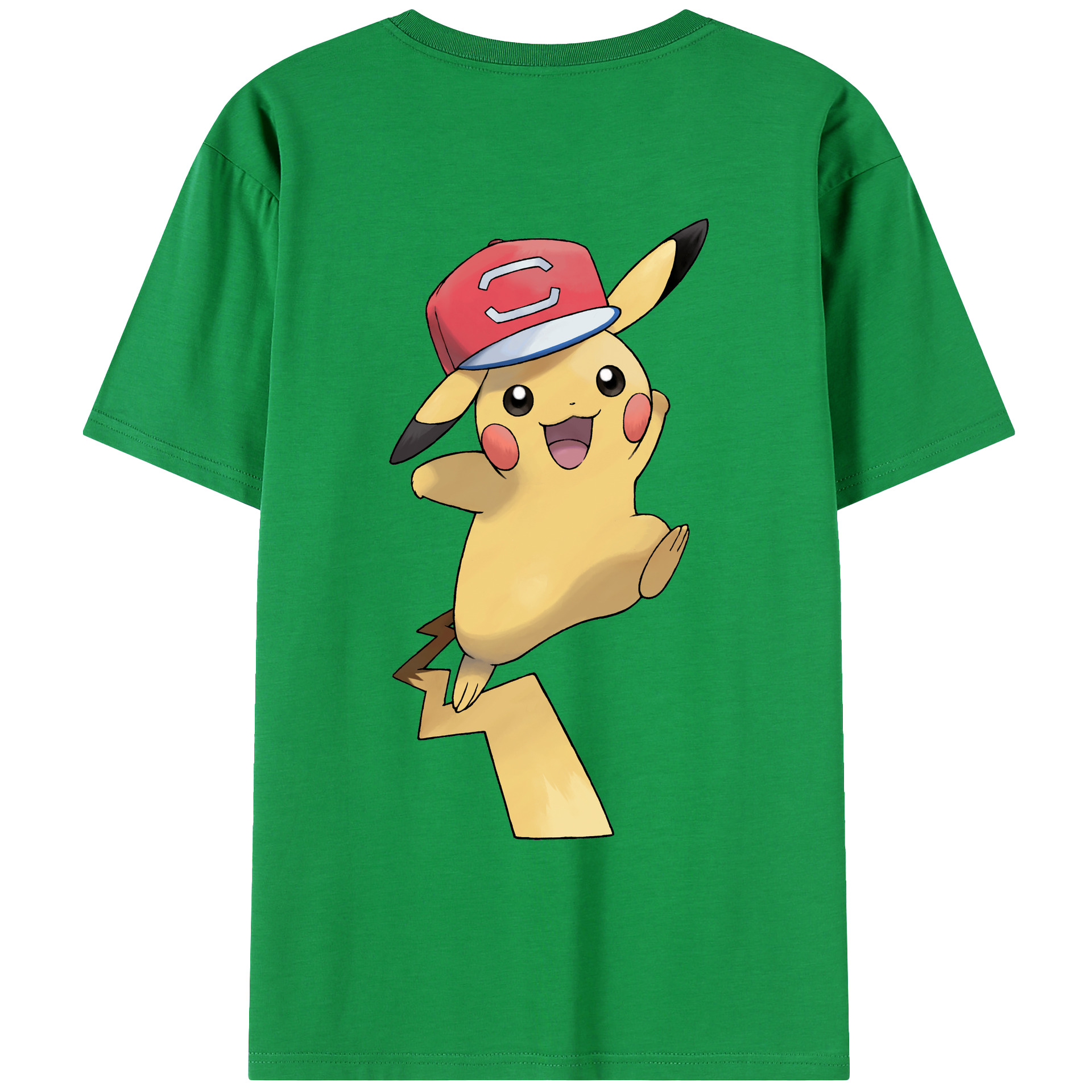 （画像用） ポケットモンスター Pokémon 綿100％ メンズ半袖Tシャツ（バックプリント） 通気性