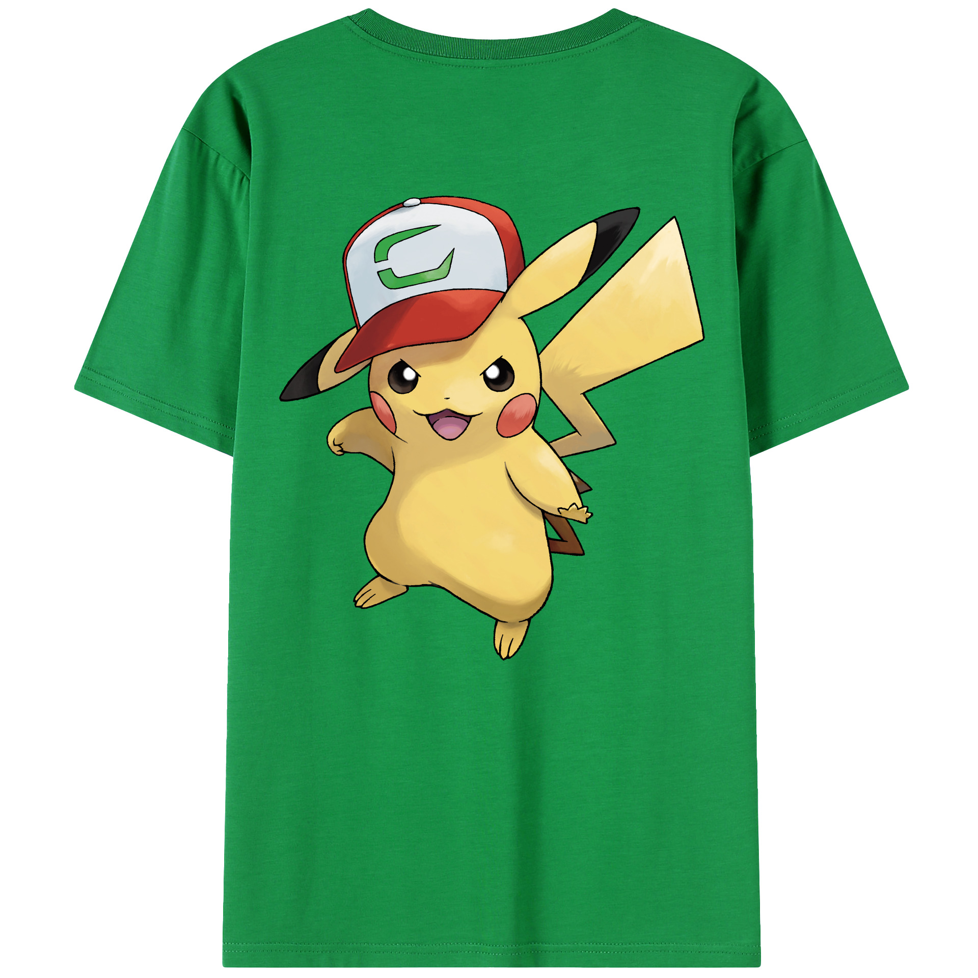 （画像用） ポケットモンスター Pokémon 綿100％ メンズ半袖Tシャツ（バックプリント） 通気性