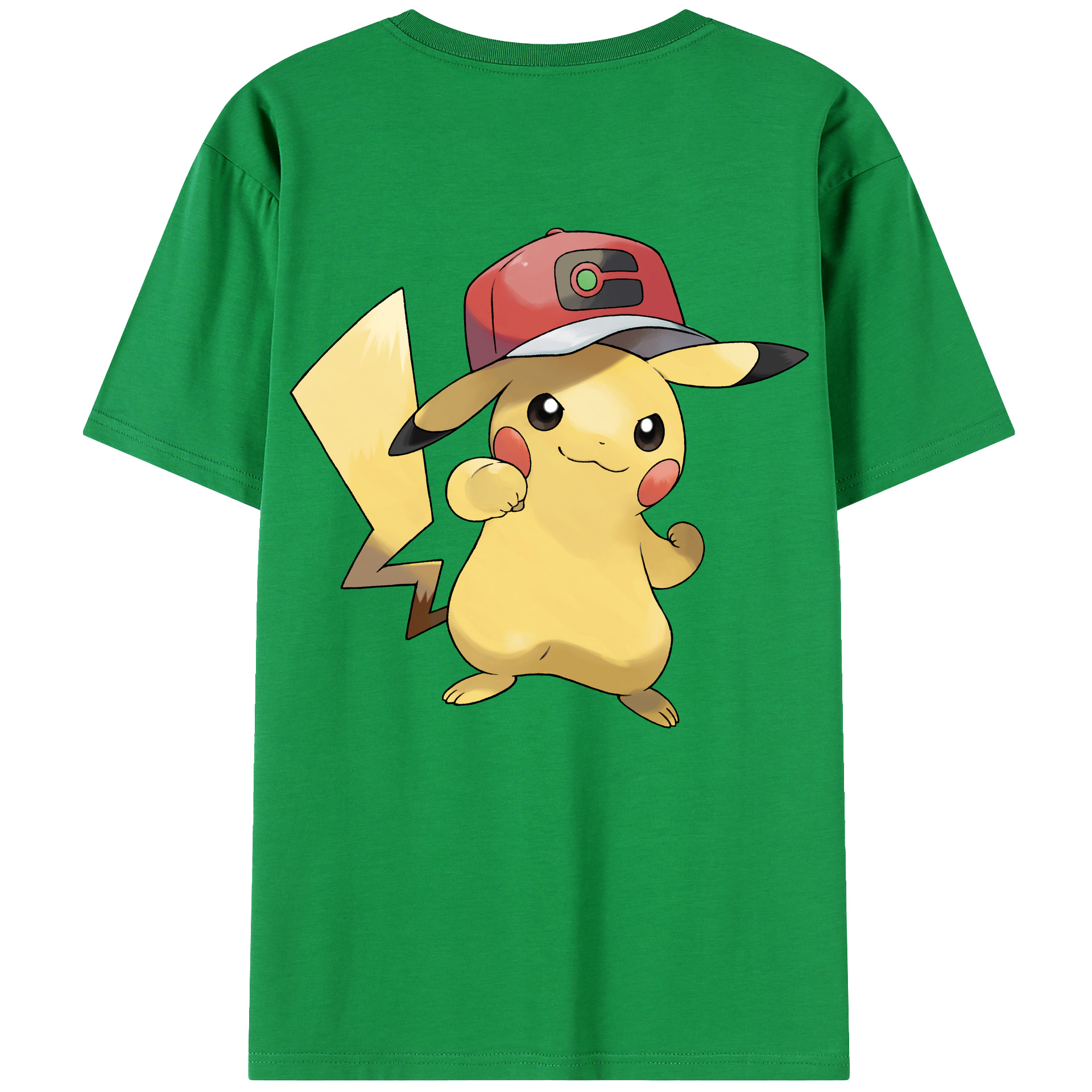 （画像用） ポケットモンスター Pokémon 綿100％ メンズ半袖Tシャツ（バックプリント） 通気性
