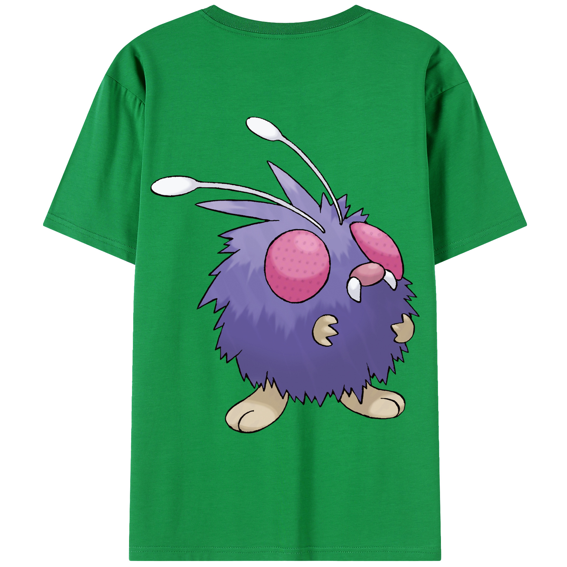 （画像用） ポケットモンスター Pokémon 綿100％ メンズ半袖Tシャツ（バックプリント） 通気性
