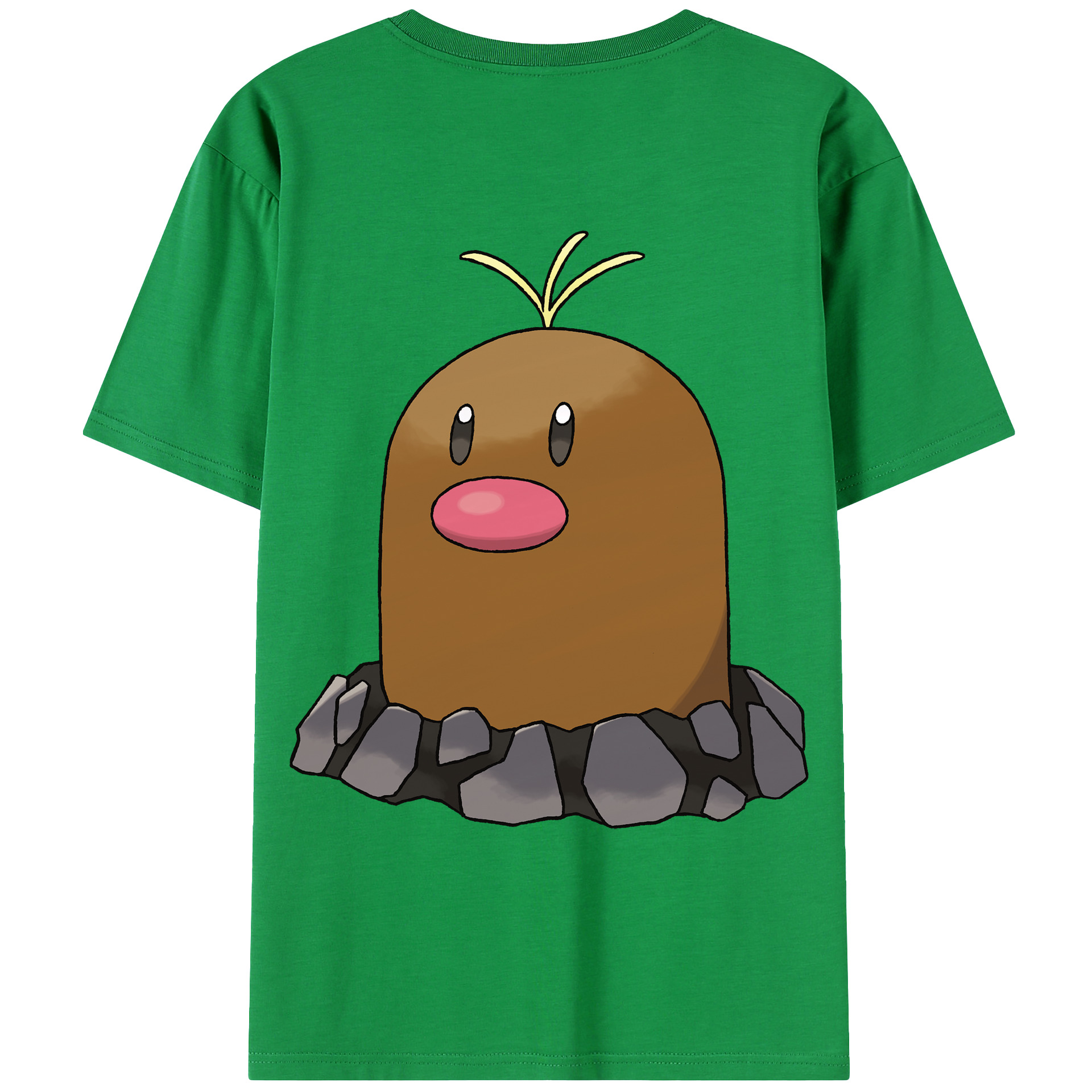 （画像用） ポケットモンスター Pokémon 綿100％ メンズ半袖Tシャツ（バックプリント） 通気性