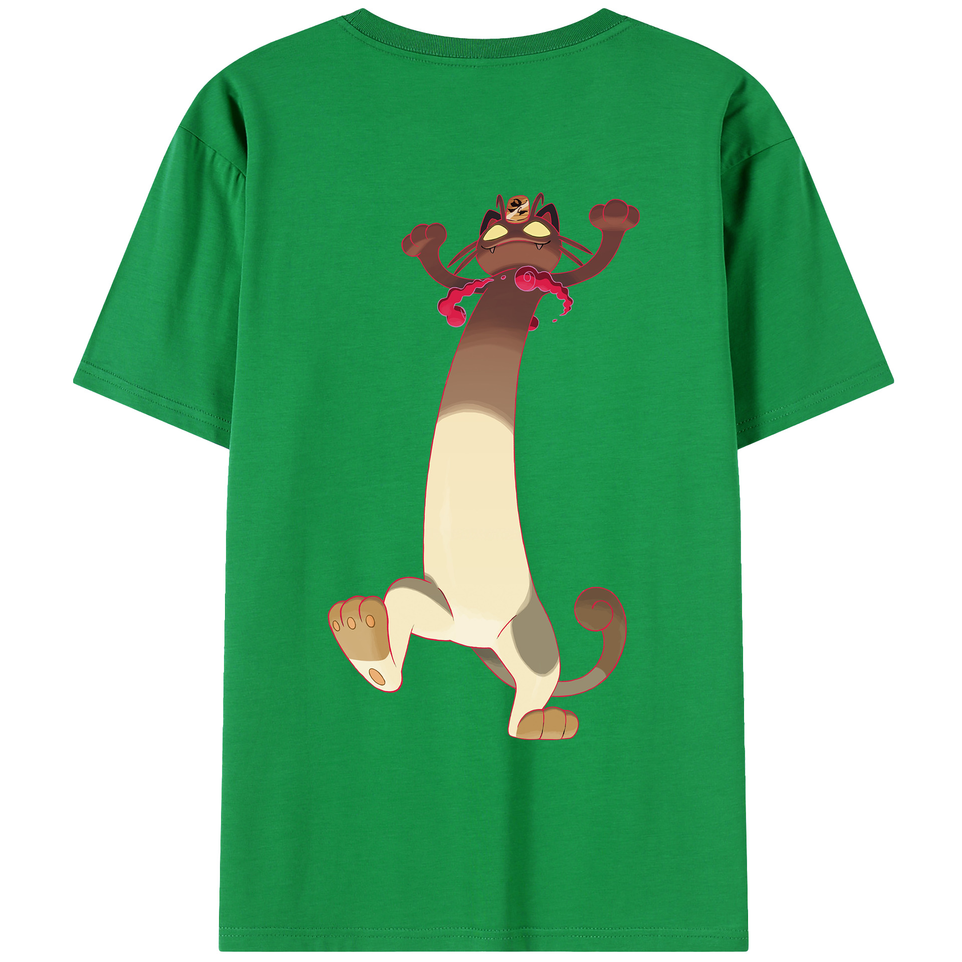 （画像用） ポケットモンスター Pokémon 綿100％ メンズ半袖Tシャツ（バックプリント） 通気性