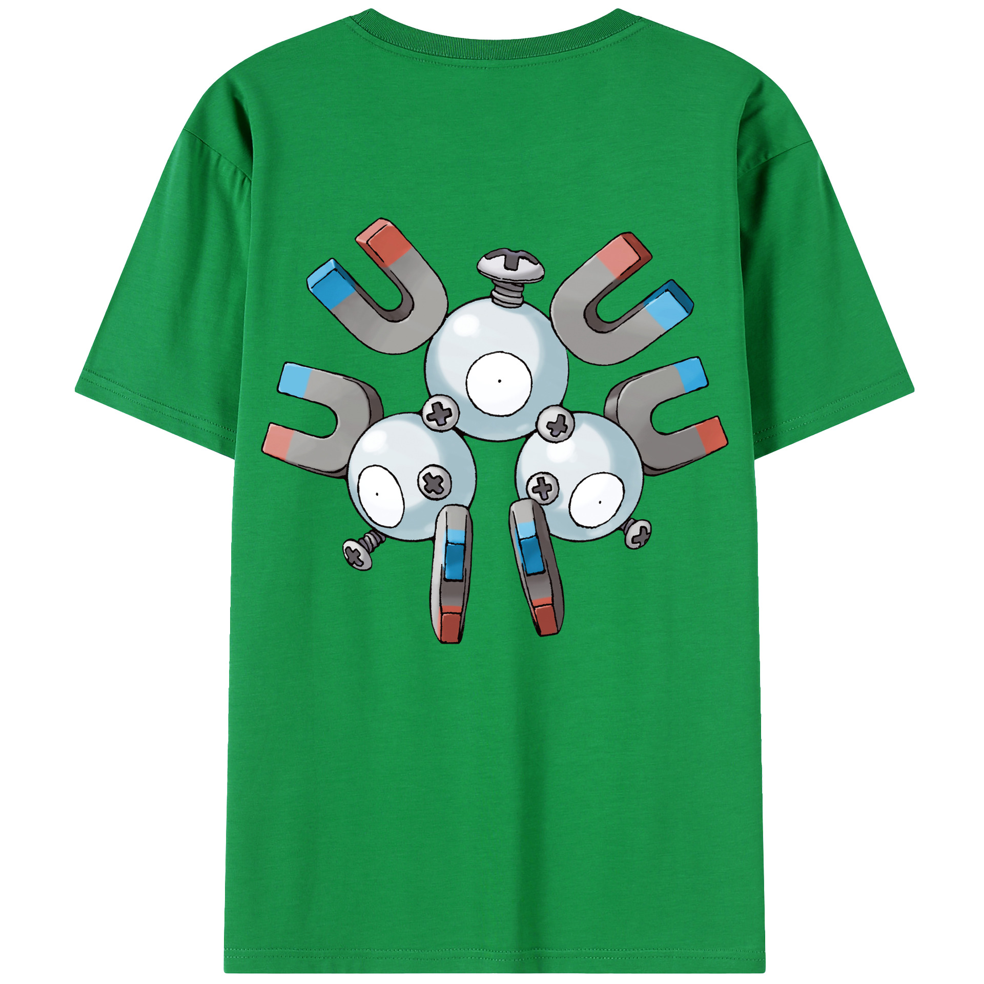 （画像用） ポケットモンスター Pokémon 綿100％ メンズ半袖Tシャツ（バックプリント） 通気性