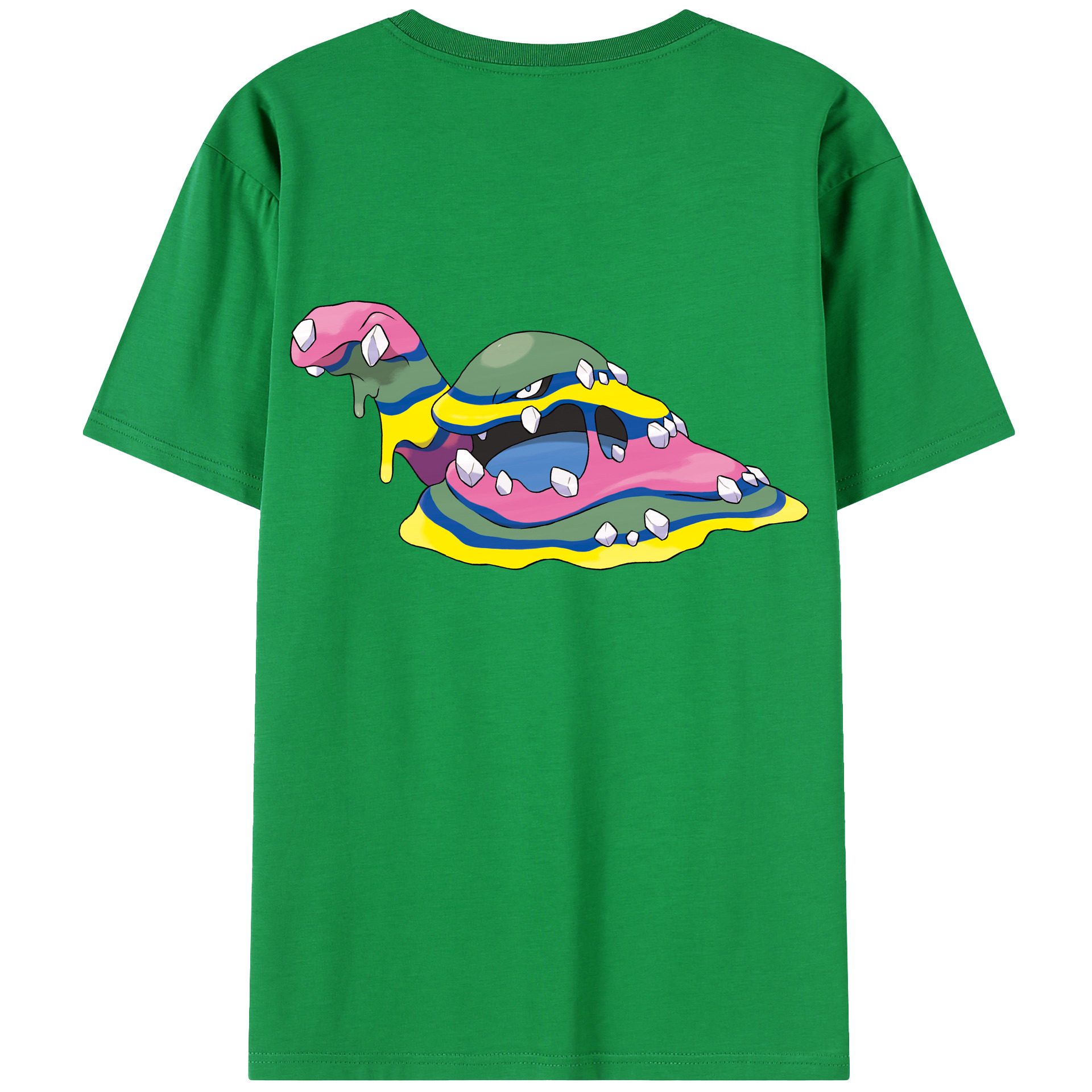 （画像用） ポケットモンスター Pokémon 綿100％ メンズ半袖Tシャツ（バックプリント） 通気性