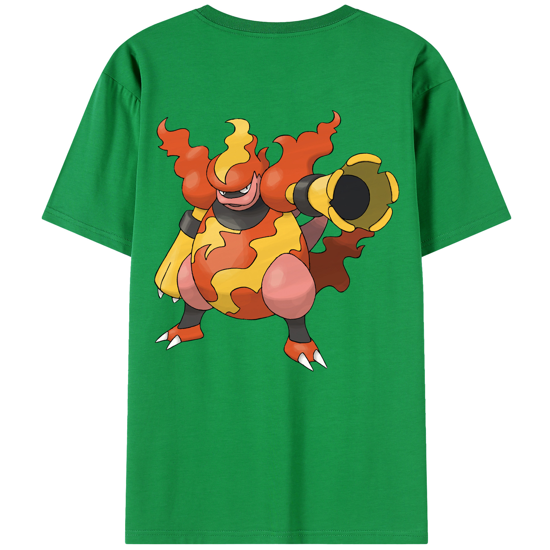 （画像用） ポケットモンスター Pokémon 綿100％ メンズ半袖Tシャツ（バックプリント） 通気性