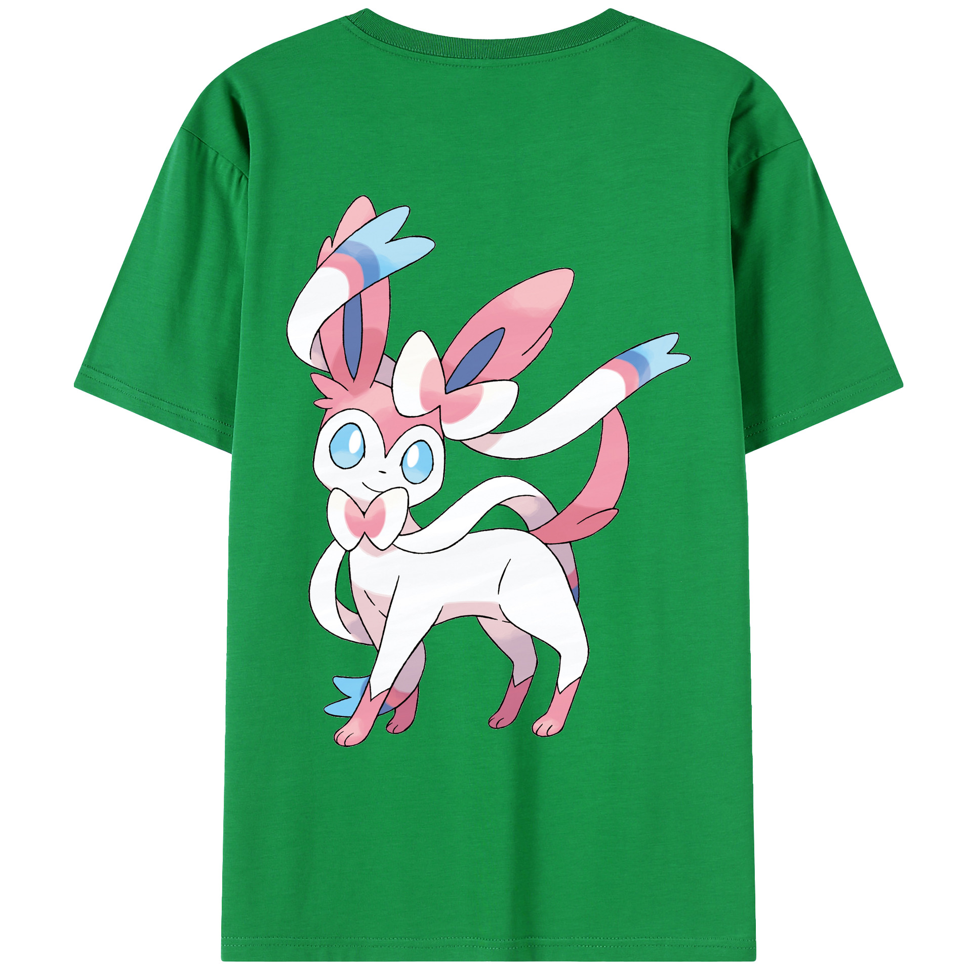 （画像用） ポケットモンスター Pokémon 綿100％ メンズ半袖Tシャツ（バックプリント） 通気性