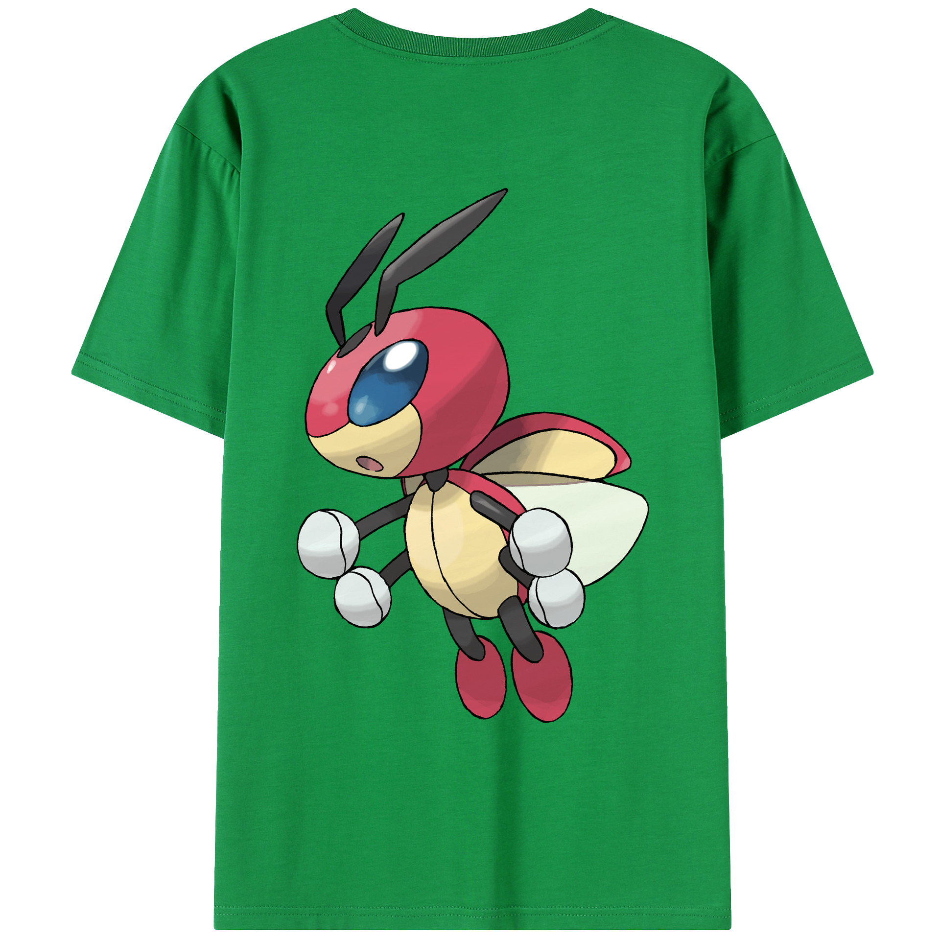 （画像用） ポケットモンスター Pokémon 綿100％ メンズ半袖Tシャツ（バックプリント） 通気性