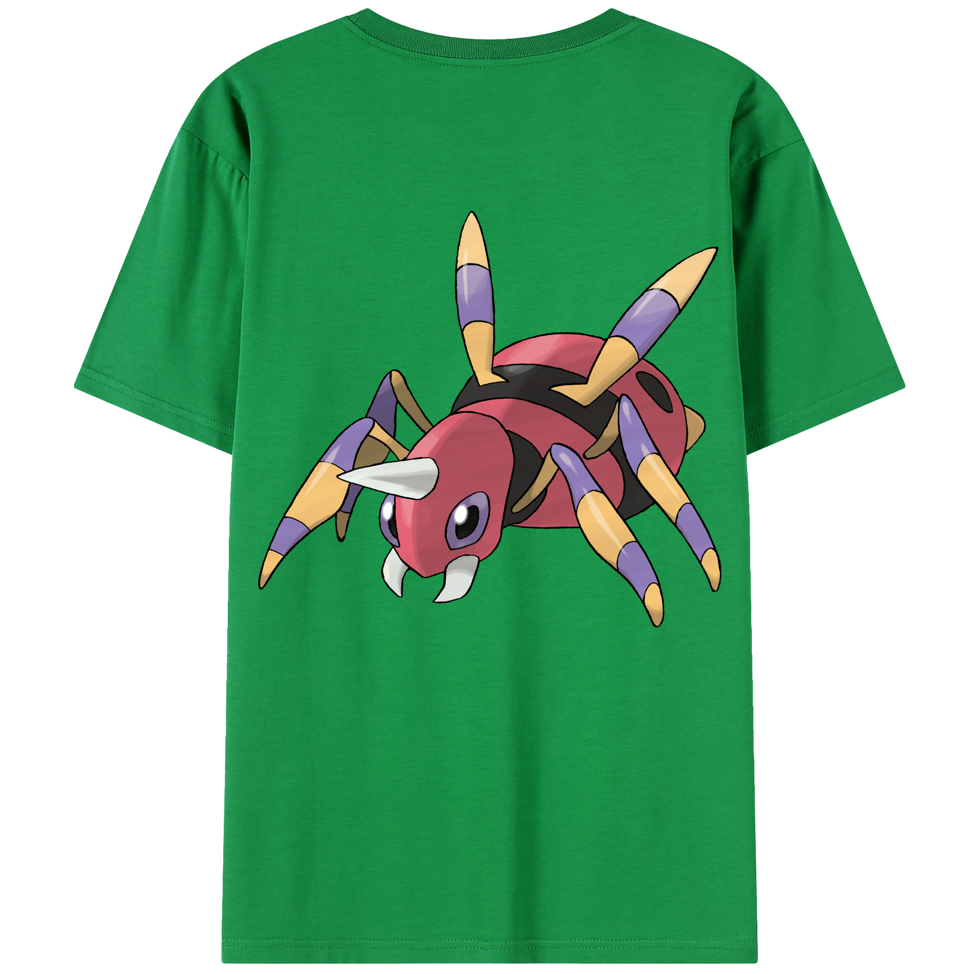 （画像用） ポケットモンスター Pokémon 綿100％ メンズ半袖Tシャツ（バックプリント） 通気性