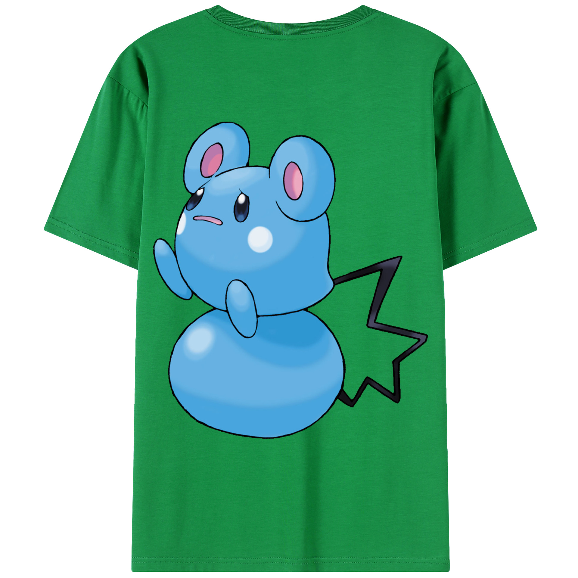 （画像用） ポケットモンスター Pokémon 綿100％ メンズ半袖Tシャツ（バックプリント） 通気性