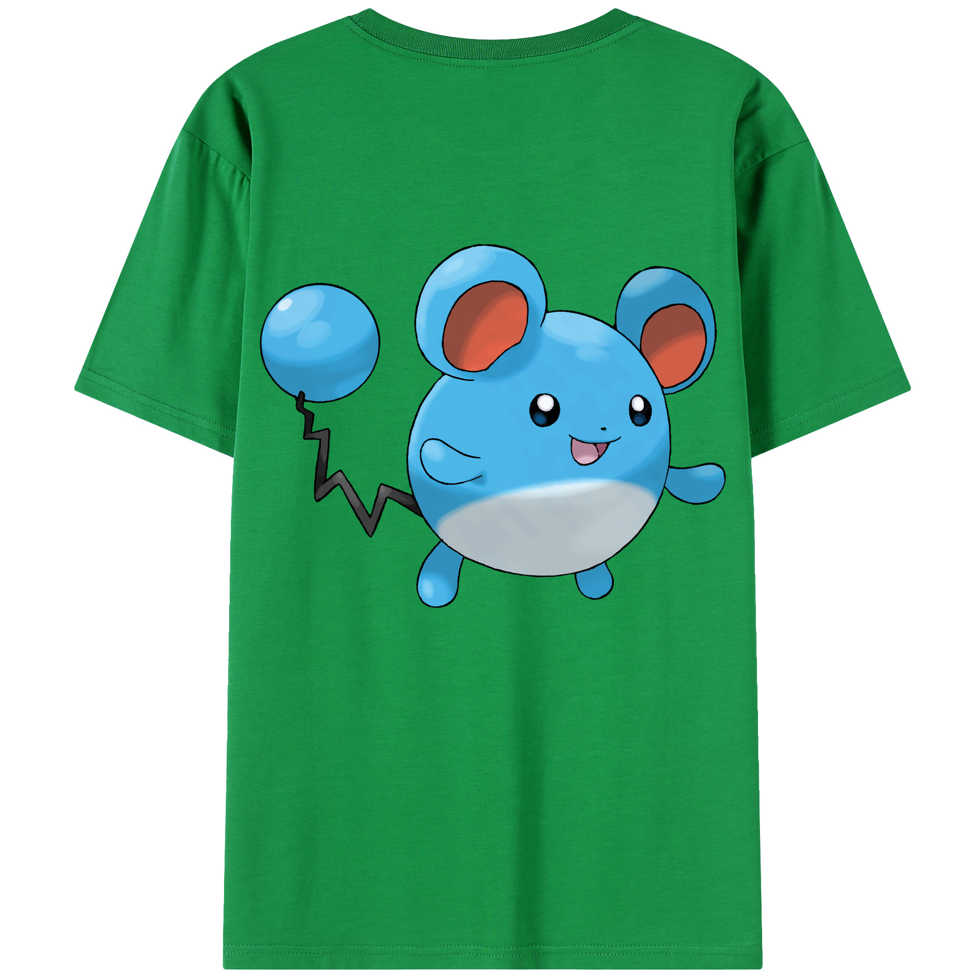 （画像用） ポケットモンスター Pokémon 綿100％ メンズ半袖Tシャツ（バックプリント） 通気性