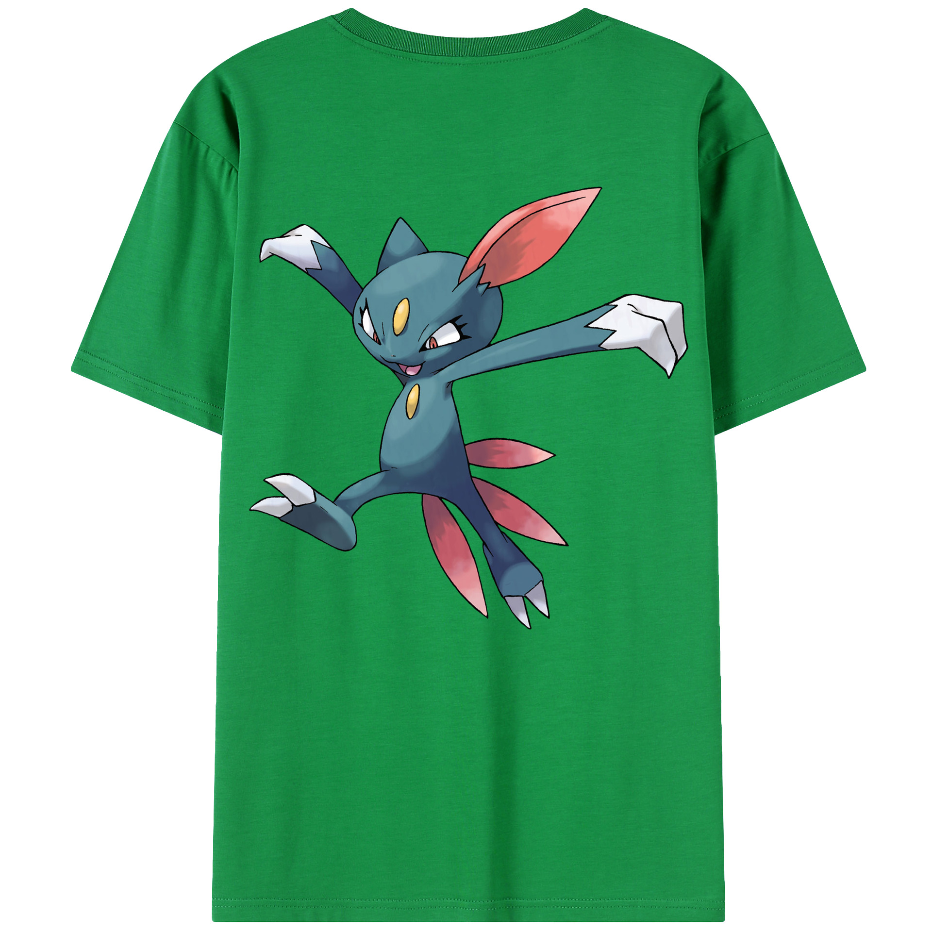 （画像用） ポケットモンスター Pokémon 綿100％ メンズ半袖Tシャツ（バックプリント） 通気性