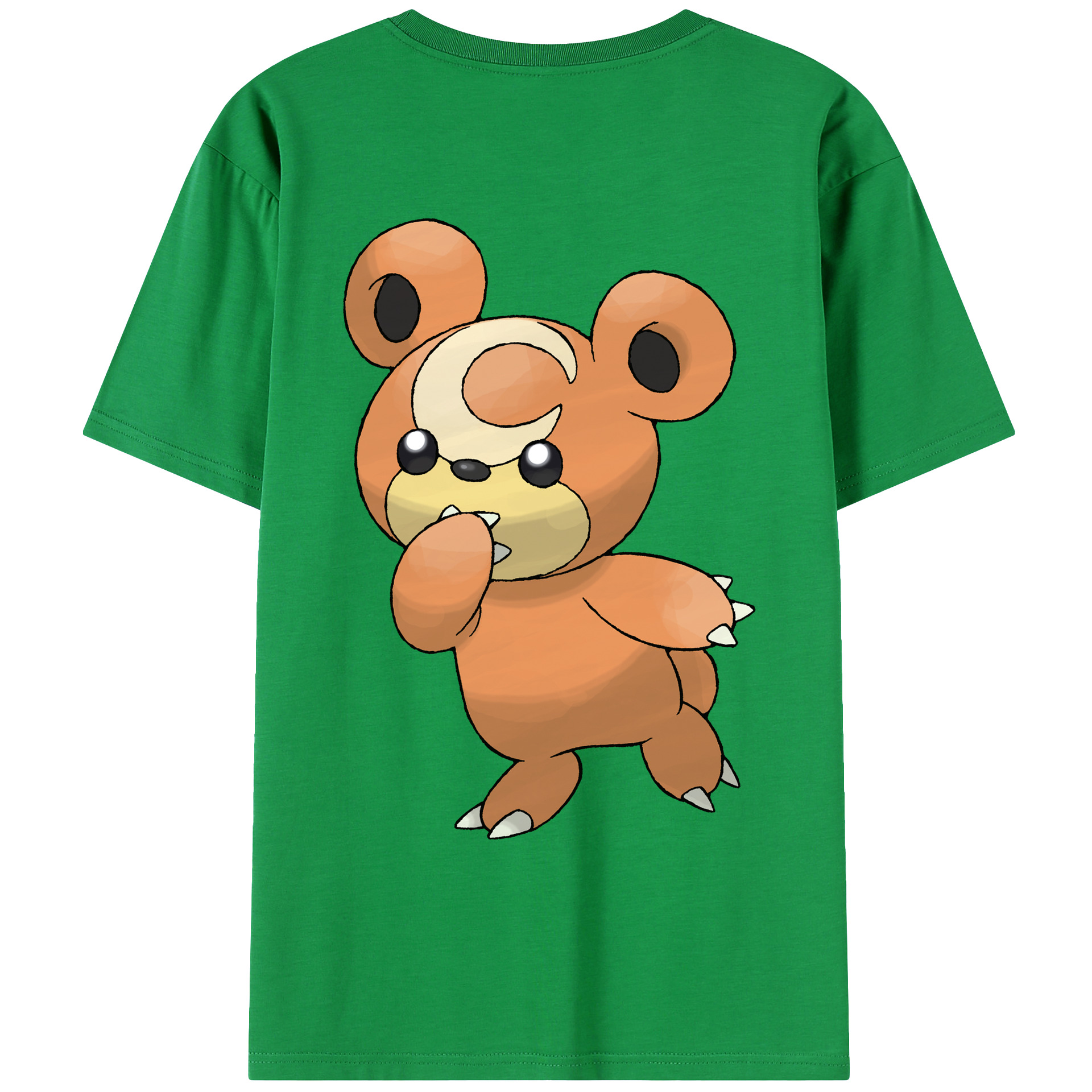 （画像用） ポケットモンスター Pokémon 綿100％ メンズ半袖Tシャツ（バックプリント） 通気性