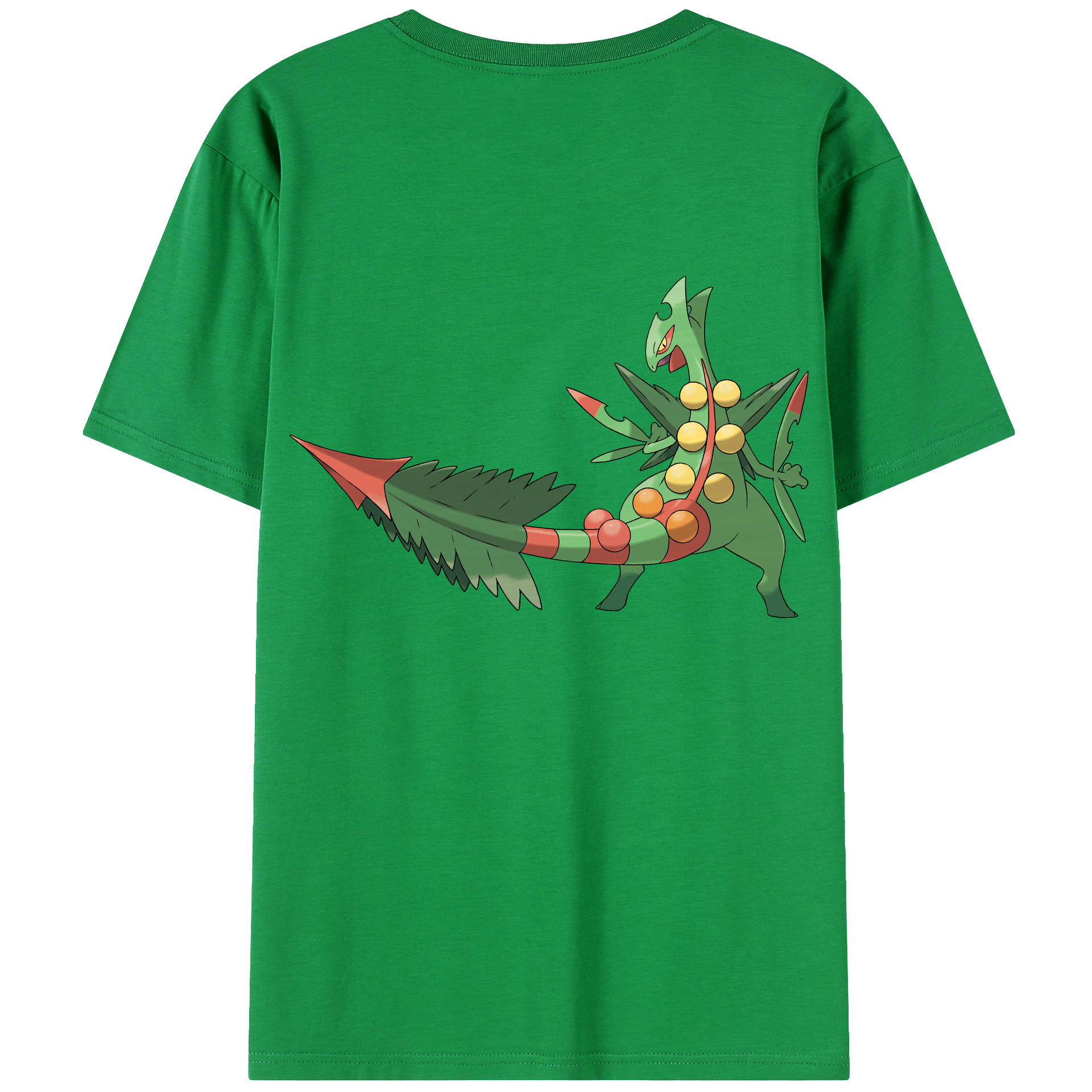 （画像用） ポケットモンスター Pokémon 綿100％ メンズ半袖Tシャツ（バックプリント） 通気性