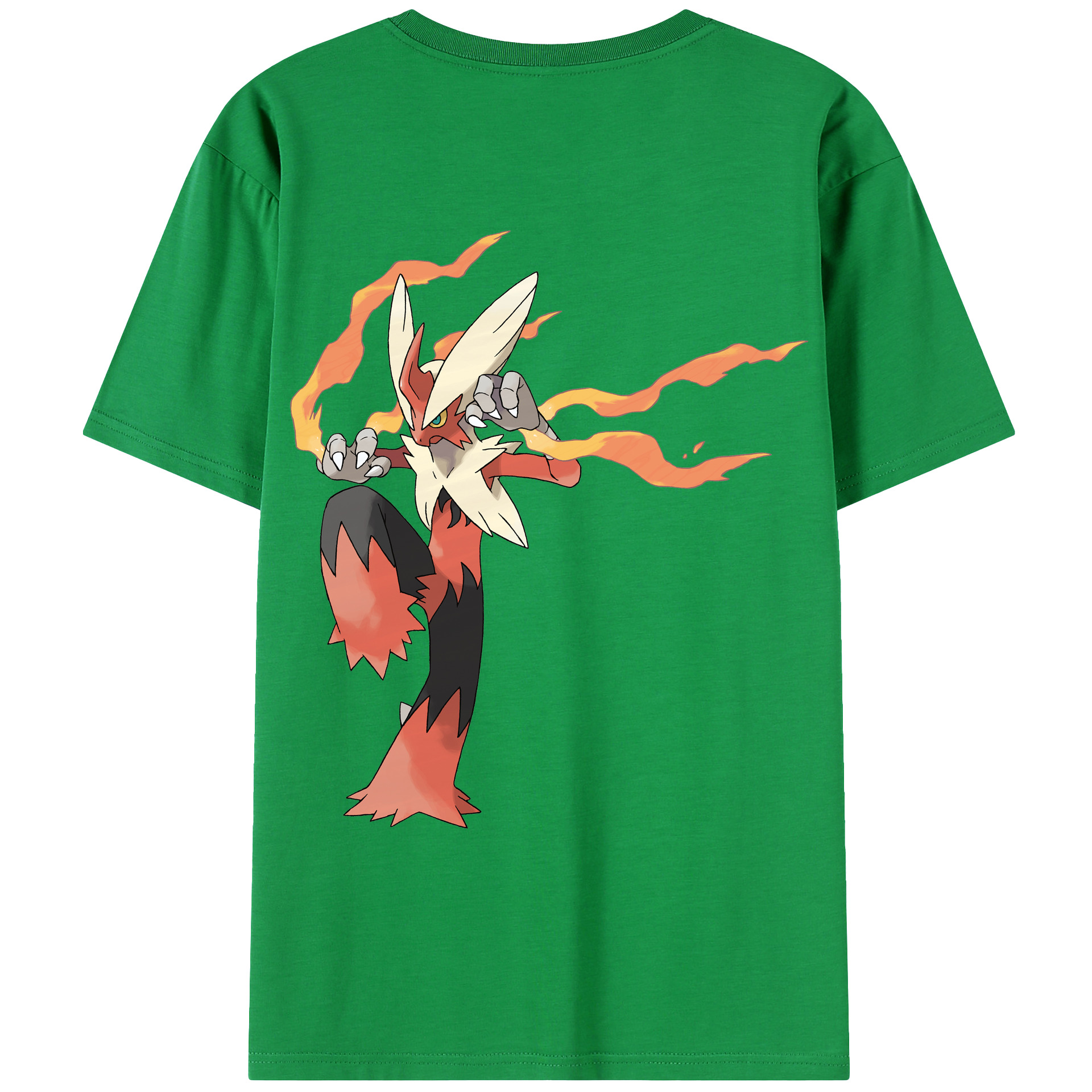 （画像用） ポケットモンスター Pokémon 綿100％ メンズ半袖Tシャツ（バックプリント） 通気性