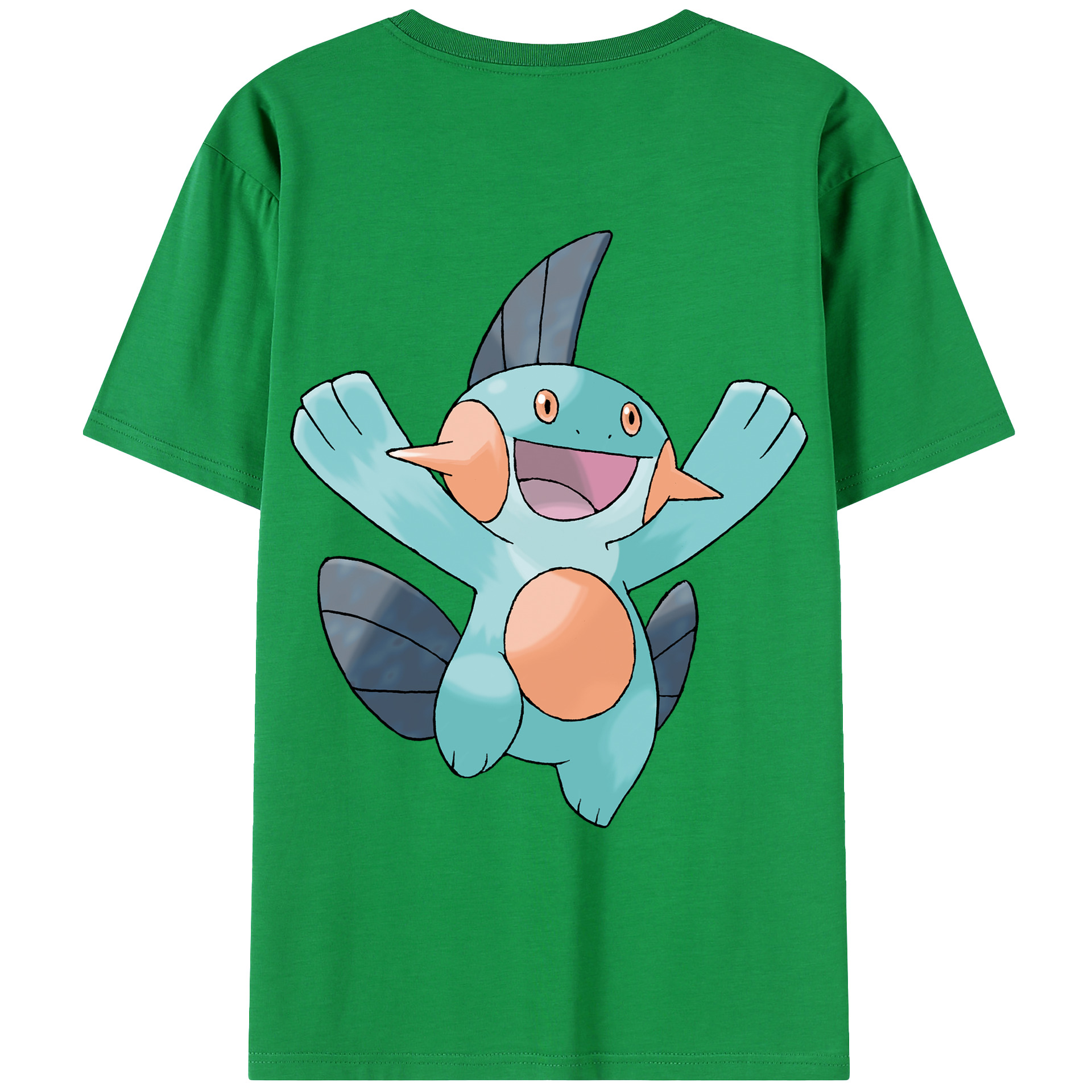（画像用） ポケットモンスター Pokémon 綿100％ メンズ半袖Tシャツ（バックプリント） 通気性