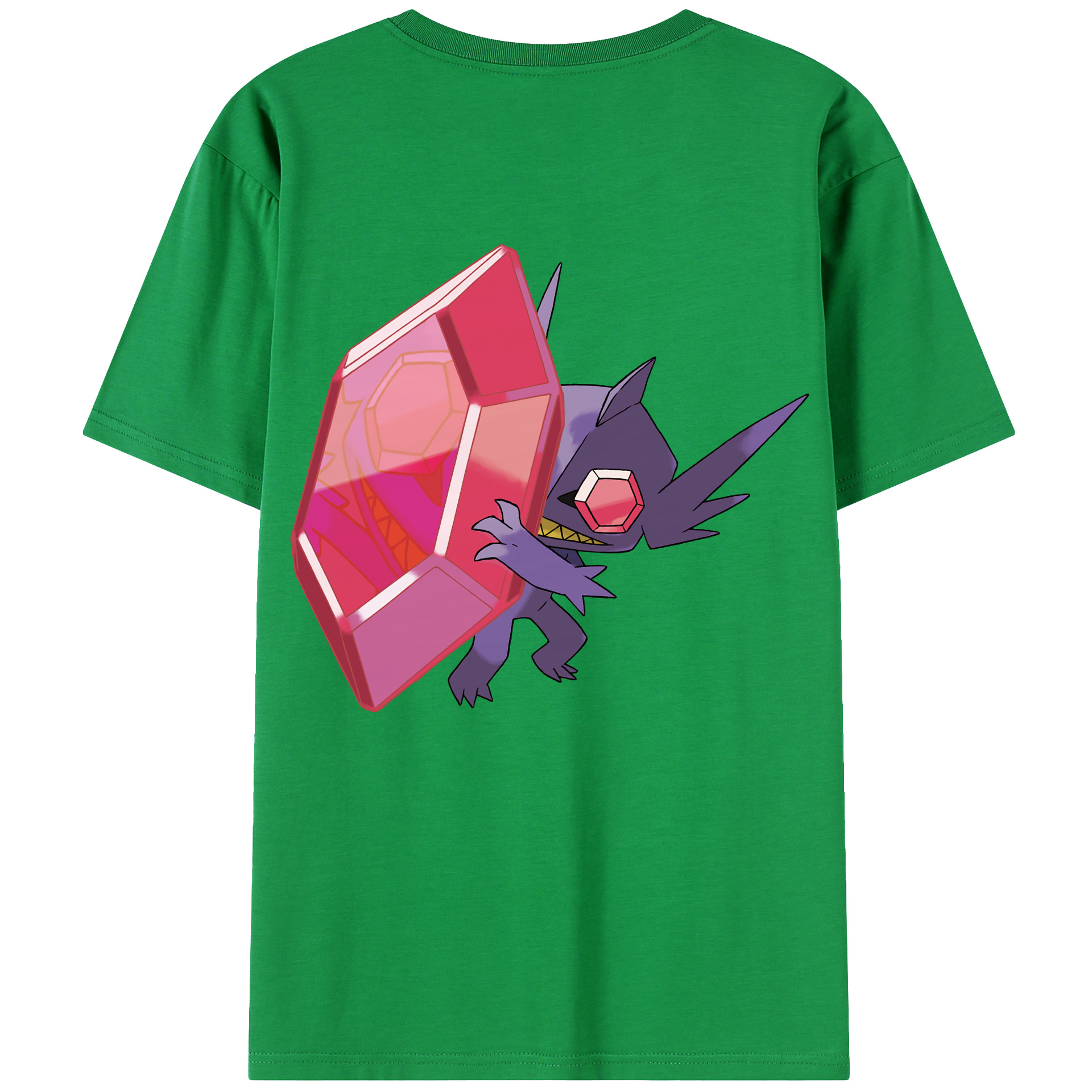 （画像用） ポケットモンスター Pokémon 綿100％ メンズ半袖Tシャツ（バックプリント） 通気性