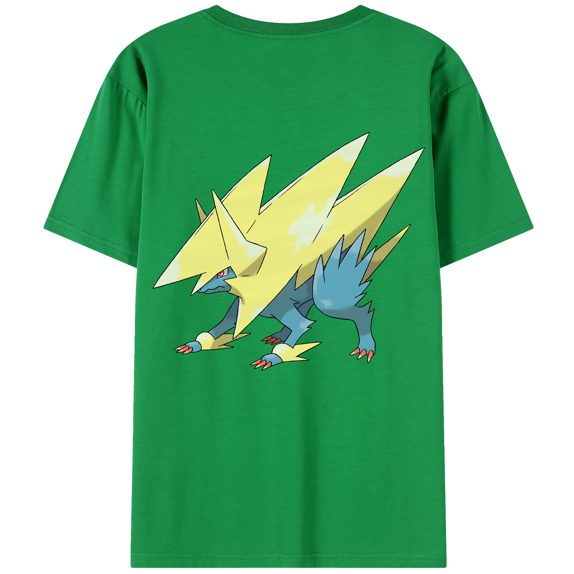 （画像用） ポケットモンスター Pokémon 綿100％ メンズ半袖Tシャツ（バックプリント） 通気性