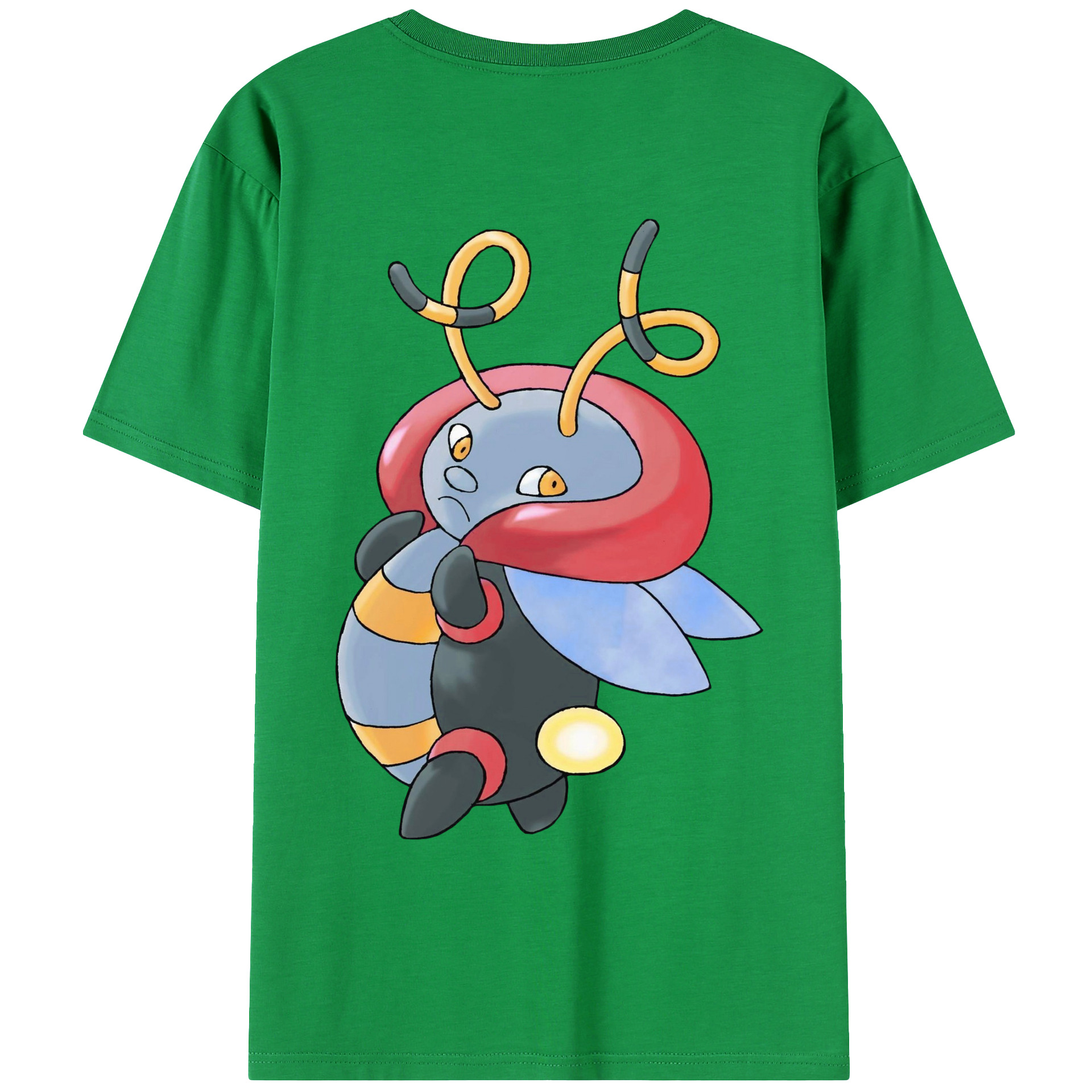 （画像用） ポケットモンスター Pokémon 綿100％ メンズ半袖Tシャツ（バックプリント） 通気性