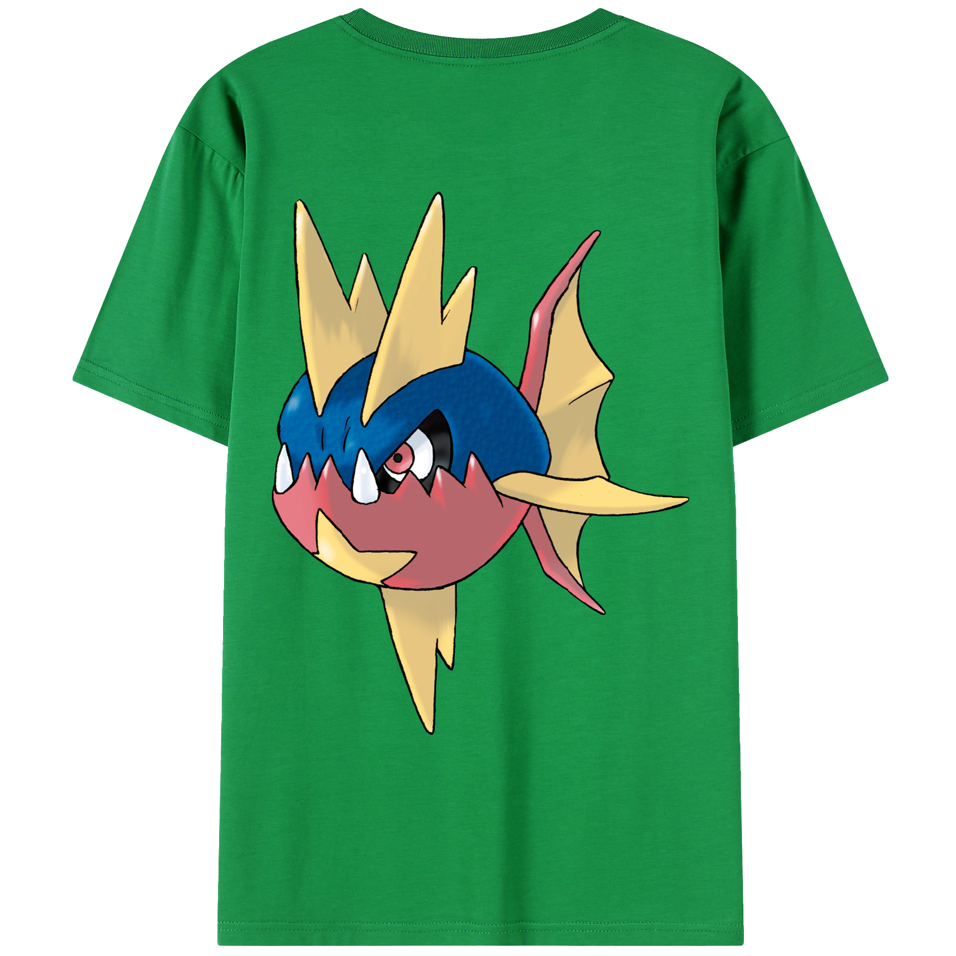 （画像用） ポケットモンスター Pokémon 綿100％ メンズ半袖Tシャツ（バックプリント） 通気性