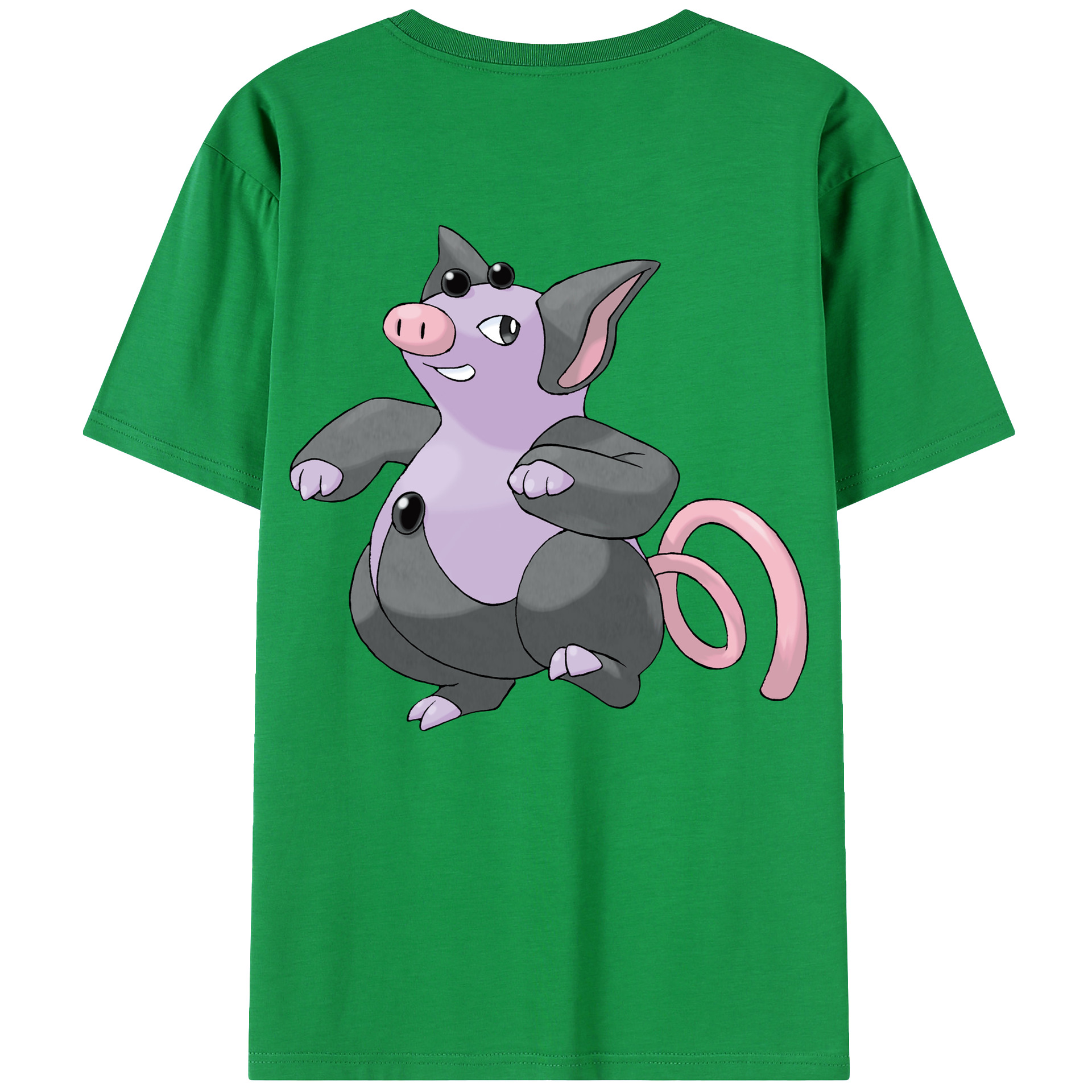 （画像用） ポケットモンスター Pokémon 綿100％ メンズ半袖Tシャツ（バックプリント） 通気性