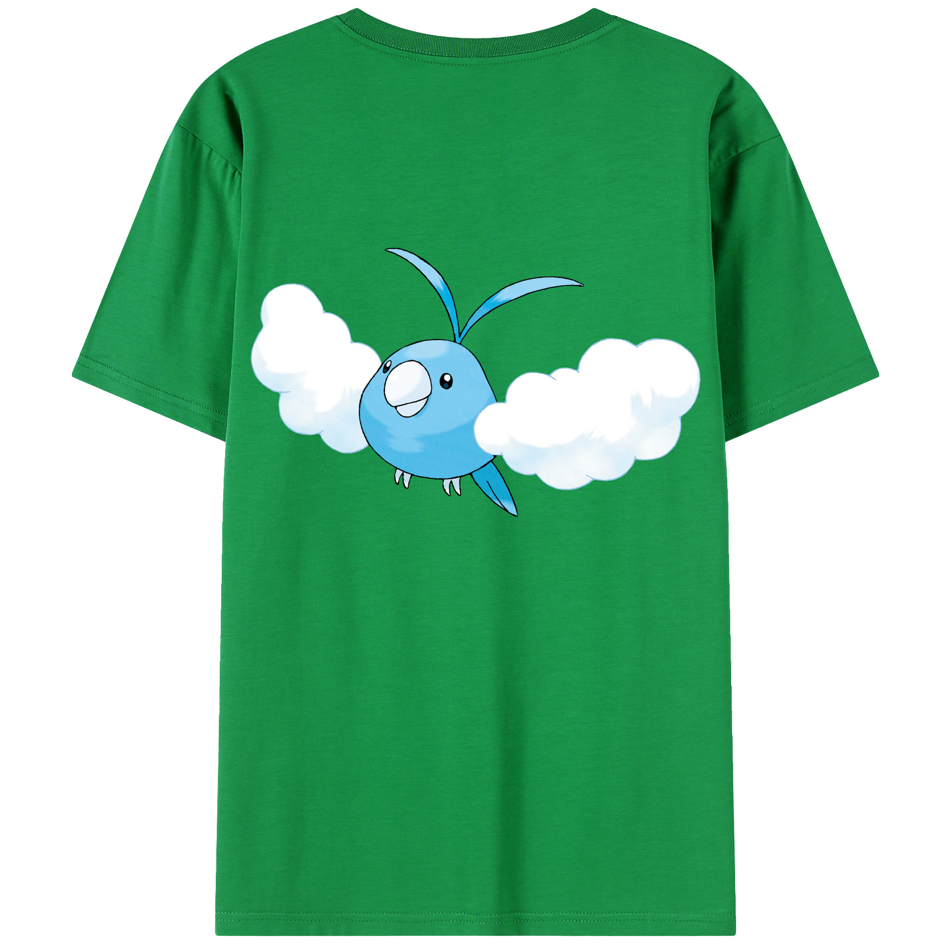 （画像用） ポケットモンスター Pokémon 綿100％ メンズ半袖Tシャツ（バックプリント） 通気性