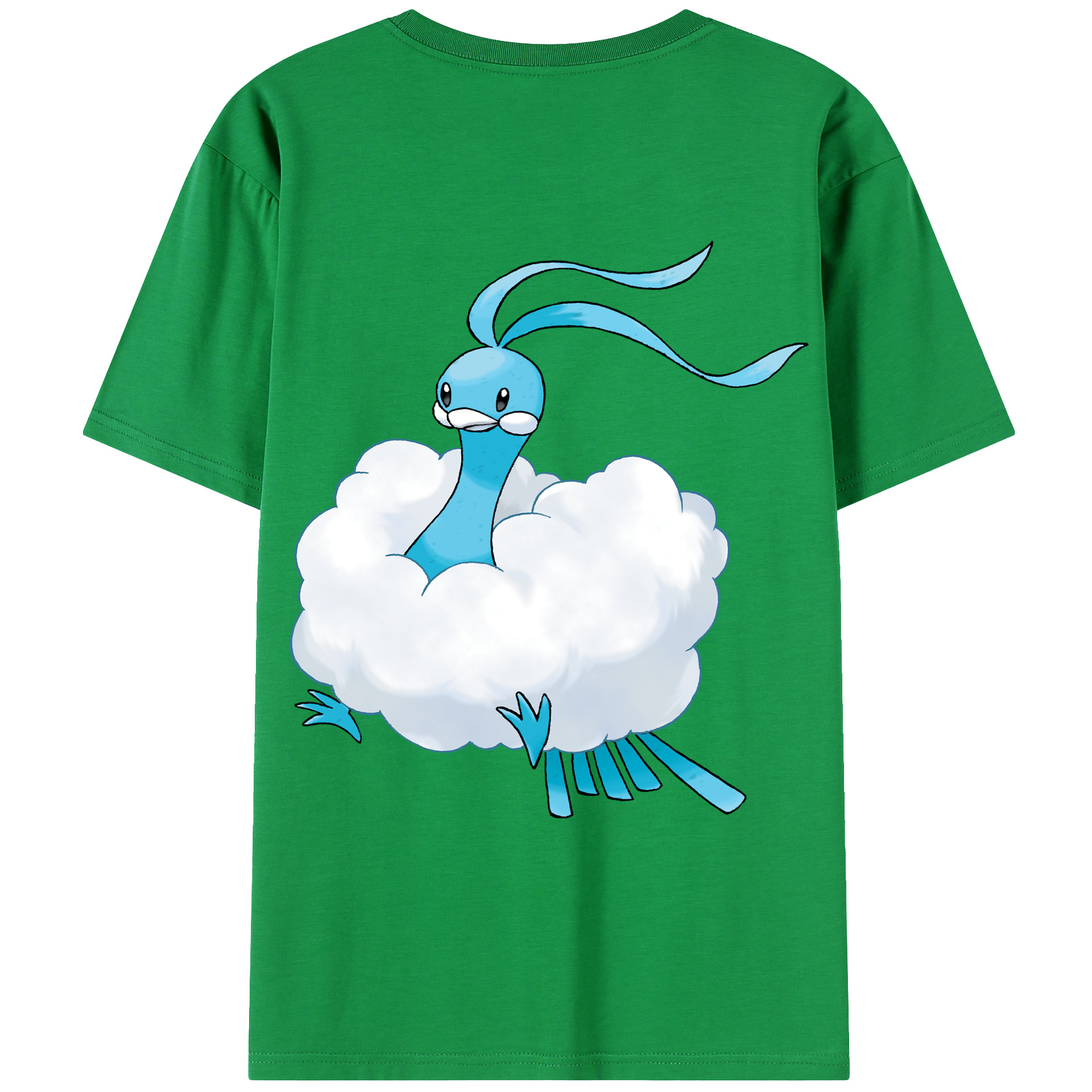 （画像用） ポケットモンスター Pokémon 綿100％ メンズ半袖Tシャツ（バックプリント） 通気性