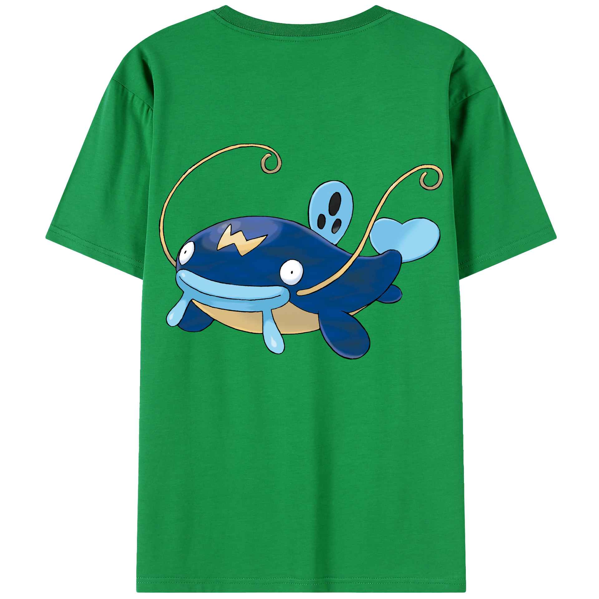 （画像用） ポケットモンスター Pokémon 綿100％ メンズ半袖Tシャツ（バックプリント） 通気性