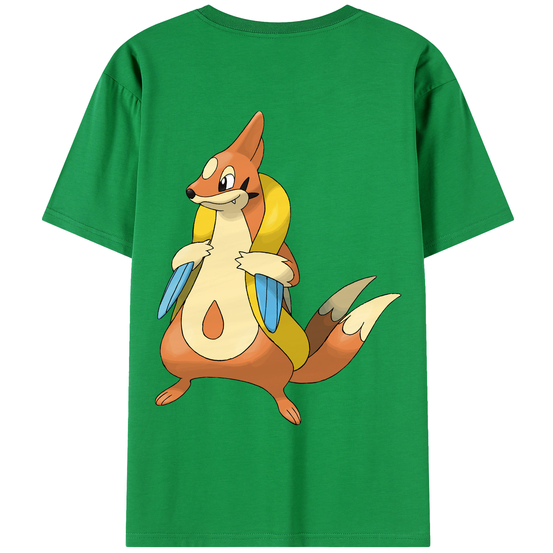 （画像用） ポケットモンスター Pokémon 綿100％ メンズ半袖Tシャツ（バックプリント） 通気性
