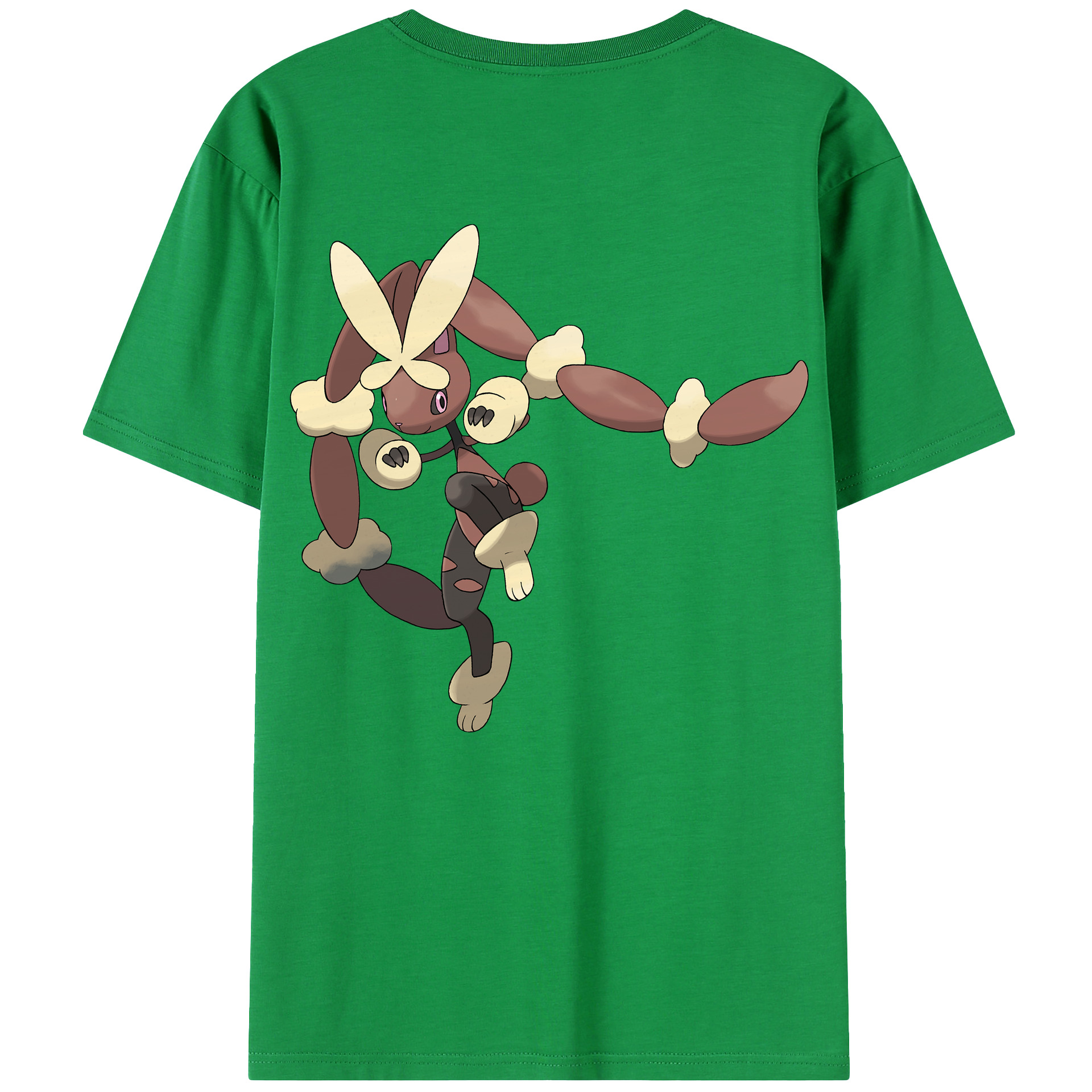 （画像用） ポケットモンスター Pokémon 綿100％ メンズ半袖Tシャツ（バックプリント） 通気性
