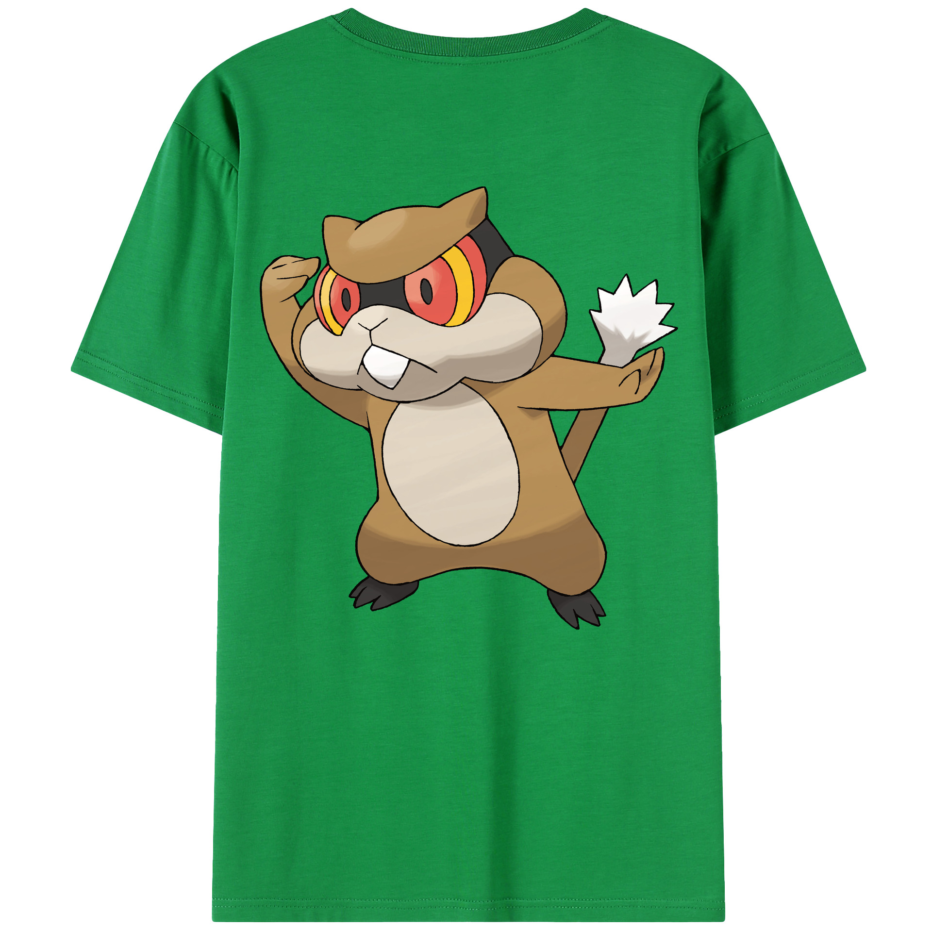 （画像用） ポケットモンスター Pokémon 綿100％ メンズ半袖Tシャツ（バックプリント） 通気性