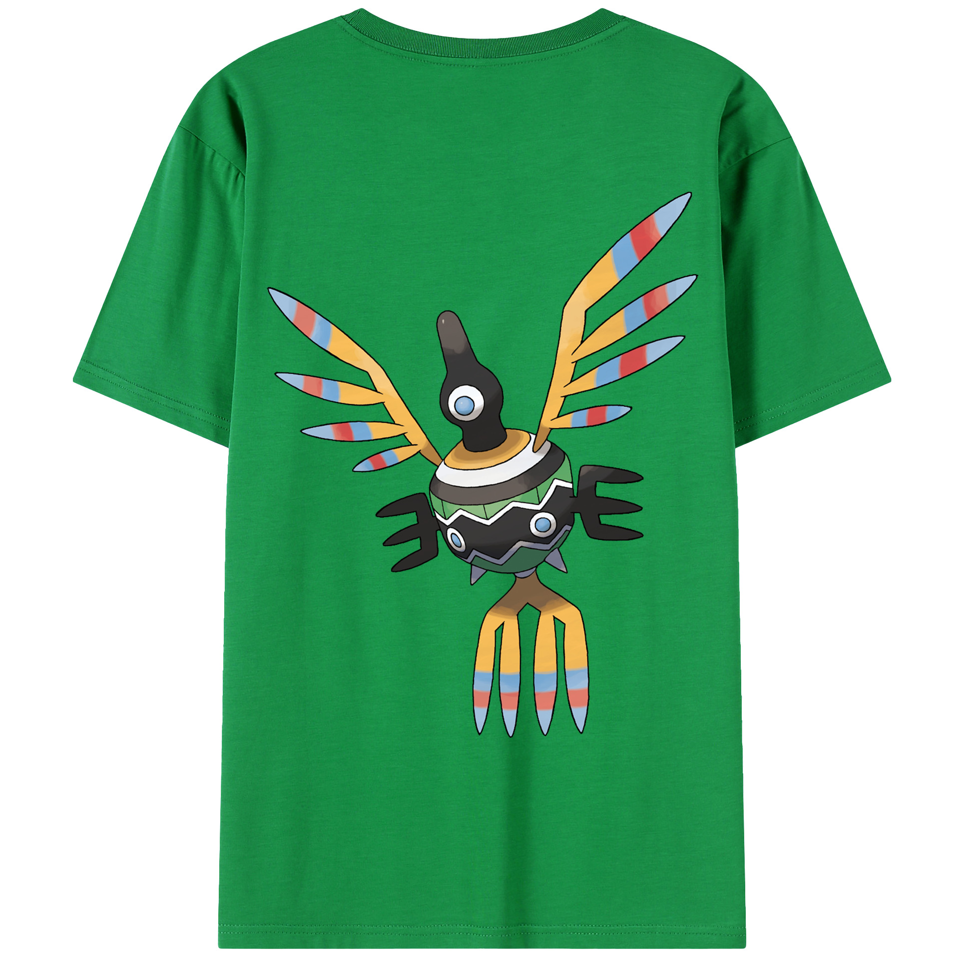 （画像用） ポケットモンスター Pokémon 綿100％ メンズ半袖Tシャツ（バックプリント） 通気性