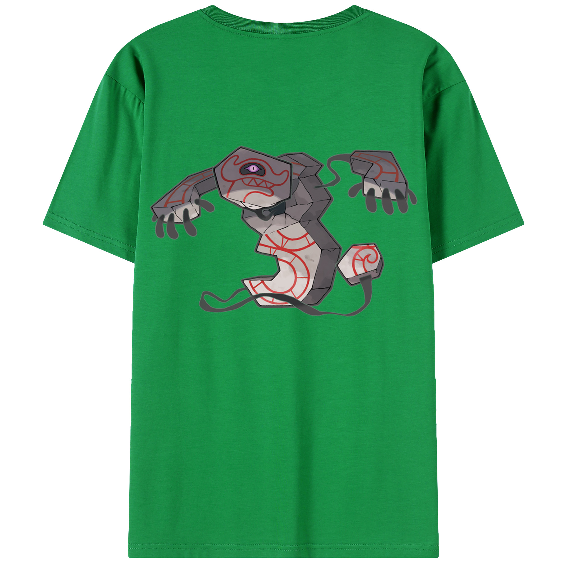 （画像用） ポケットモンスター Pokémon 綿100％ メンズ半袖Tシャツ（バックプリント） 通気性