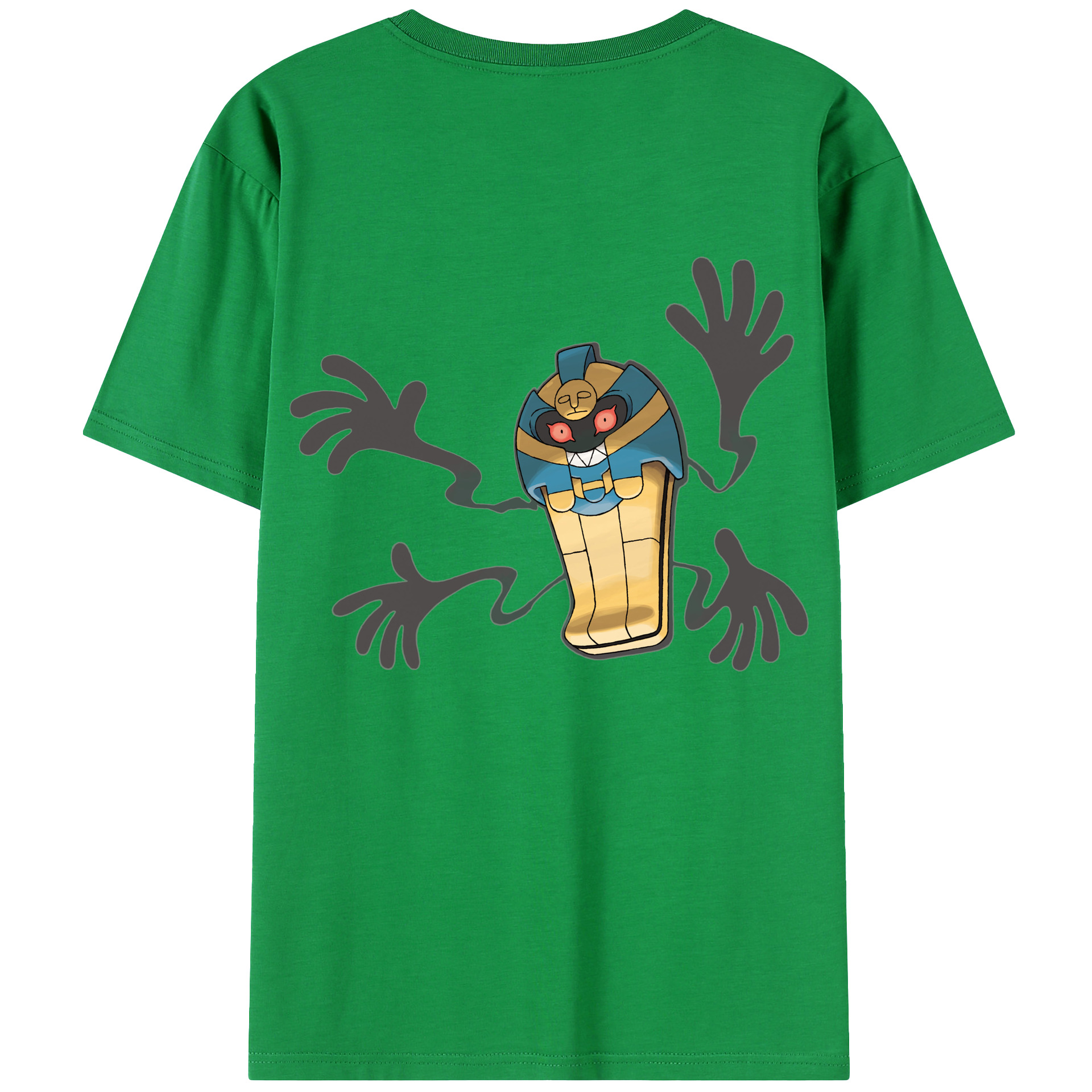 （画像用） ポケットモンスター Pokémon 綿100％ メンズ半袖Tシャツ（バックプリント） 通気性